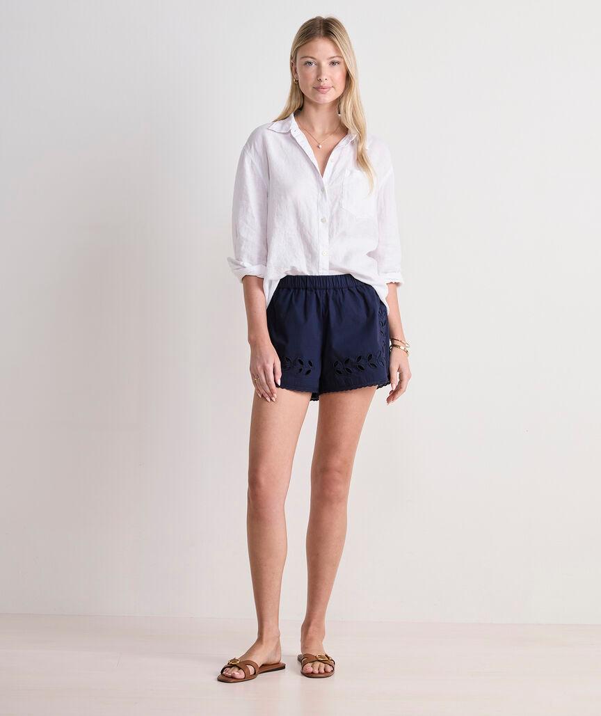 Eyelet Pull-On Shorts Product Image