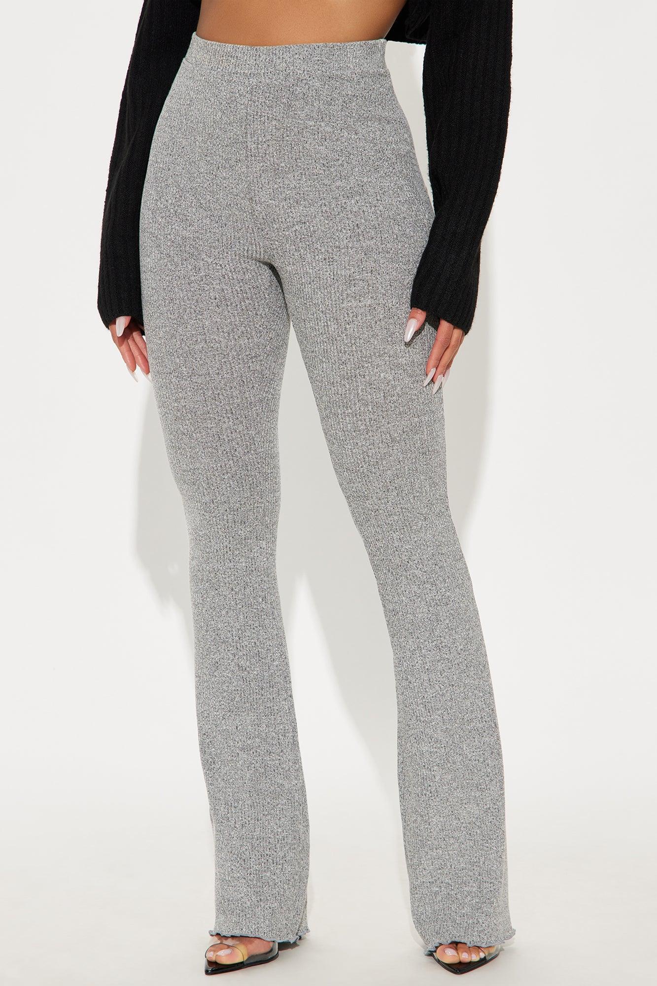 Irisa Ribbed Flare Pant - Charcoal Product Image