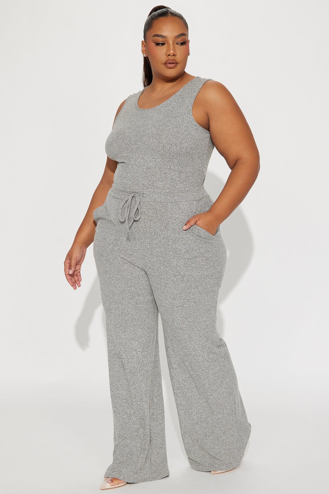 Express Your Style Jumpsuit  - Heather Grey Product Image