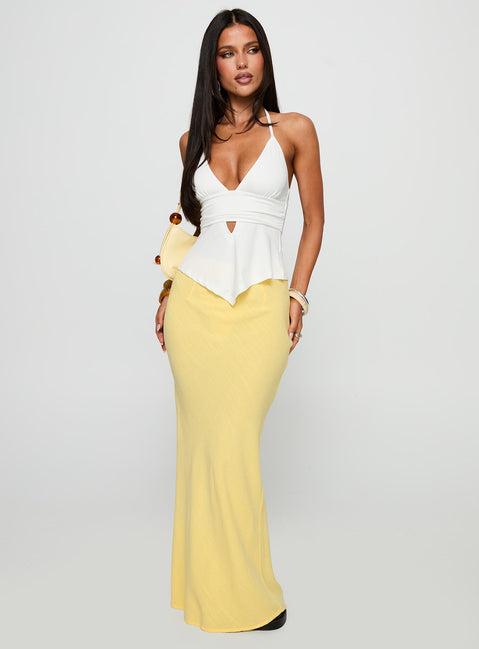 Jodie Maxi Skirt Lemon Yellow Product Image