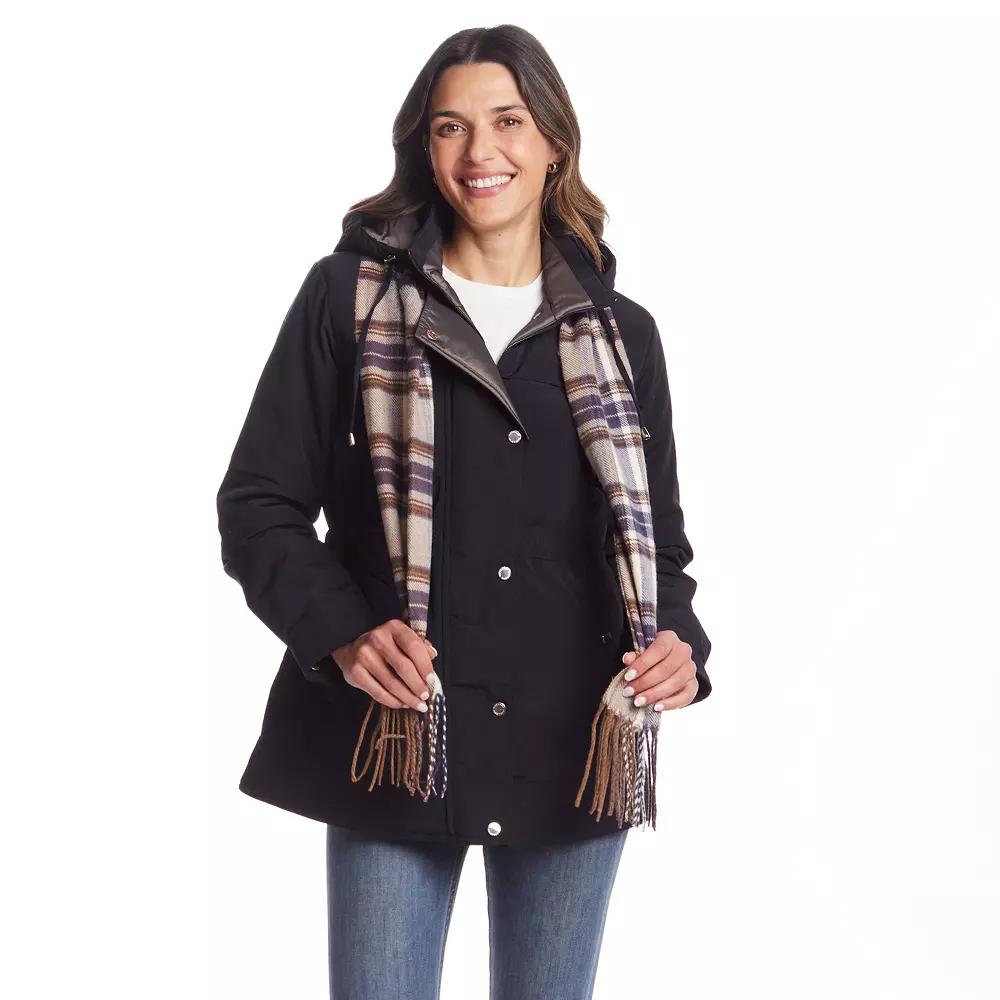 Women's Gallery Hooded Heavyweight Stadium Jacket, Size: Small, Merlot Product Image