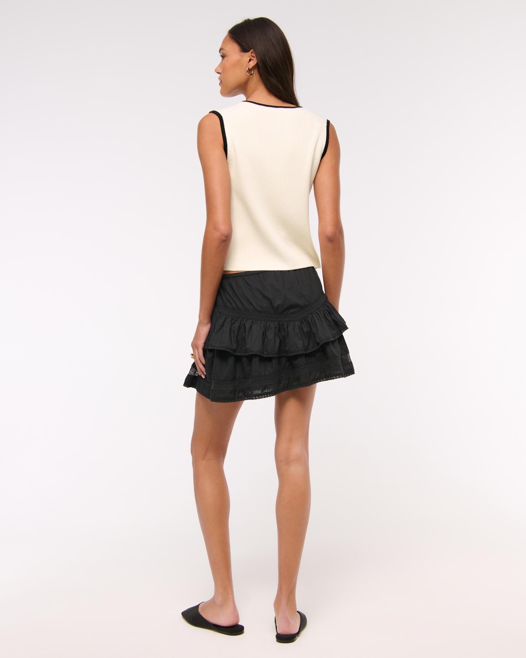 Tie-Front V-Neck Sweater Vest Product Image