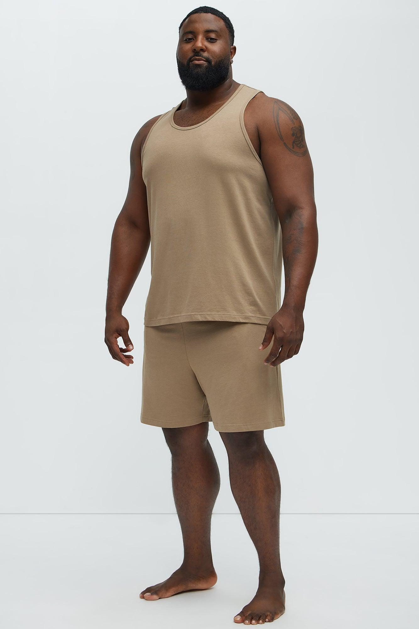 Essential Modal Lounge Tank - Taupe Male Product Image