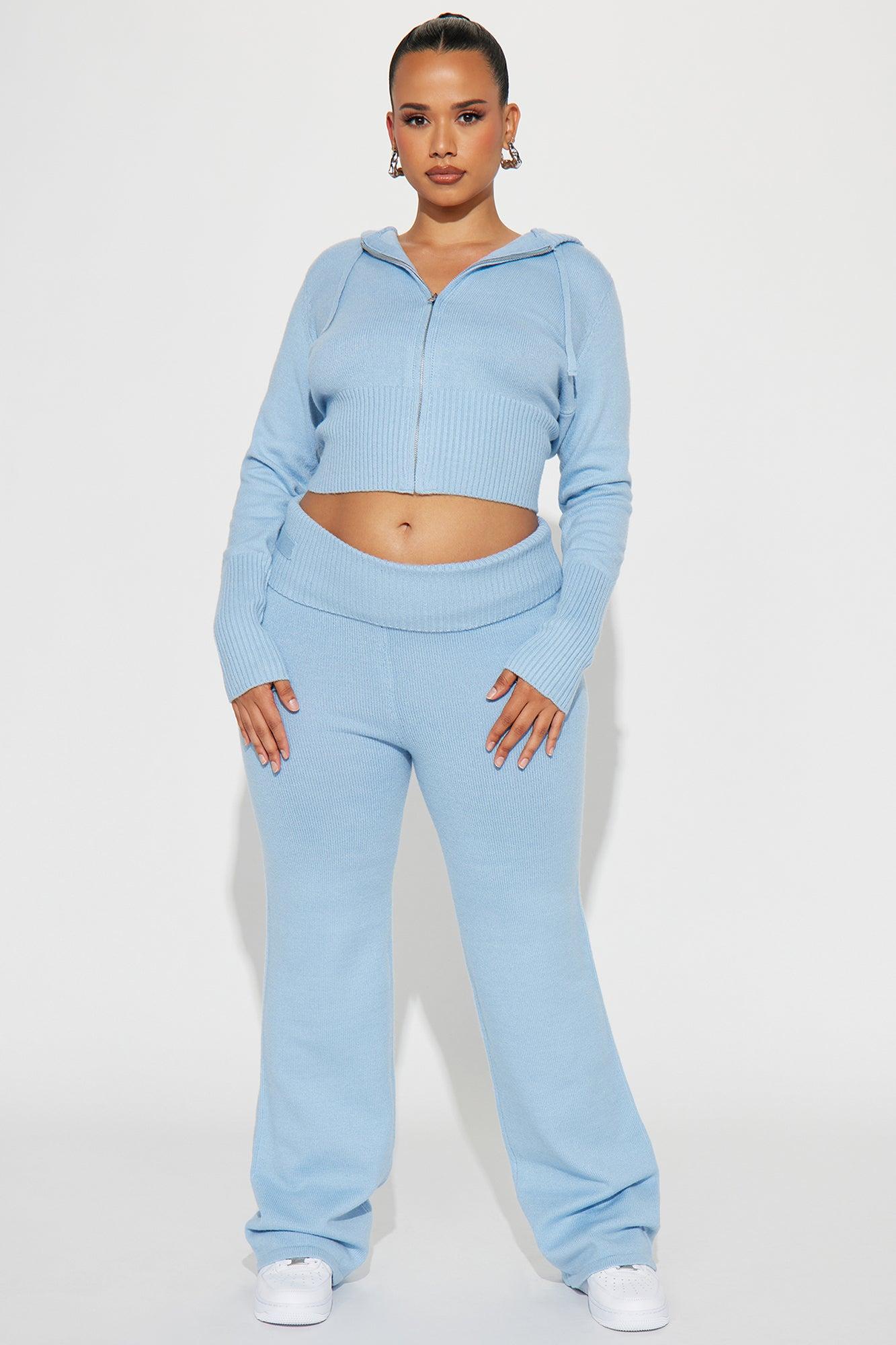 Lana Sweater Pant Set - Light Blue Product Image