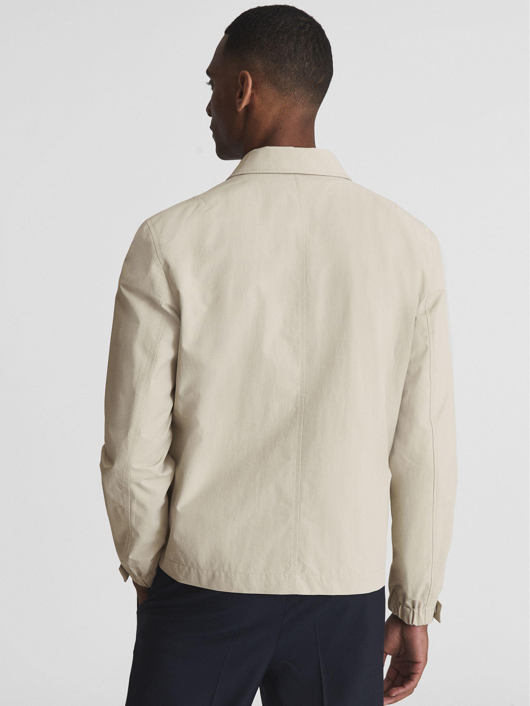 Textured Harrington Jacket in Sage Product Image