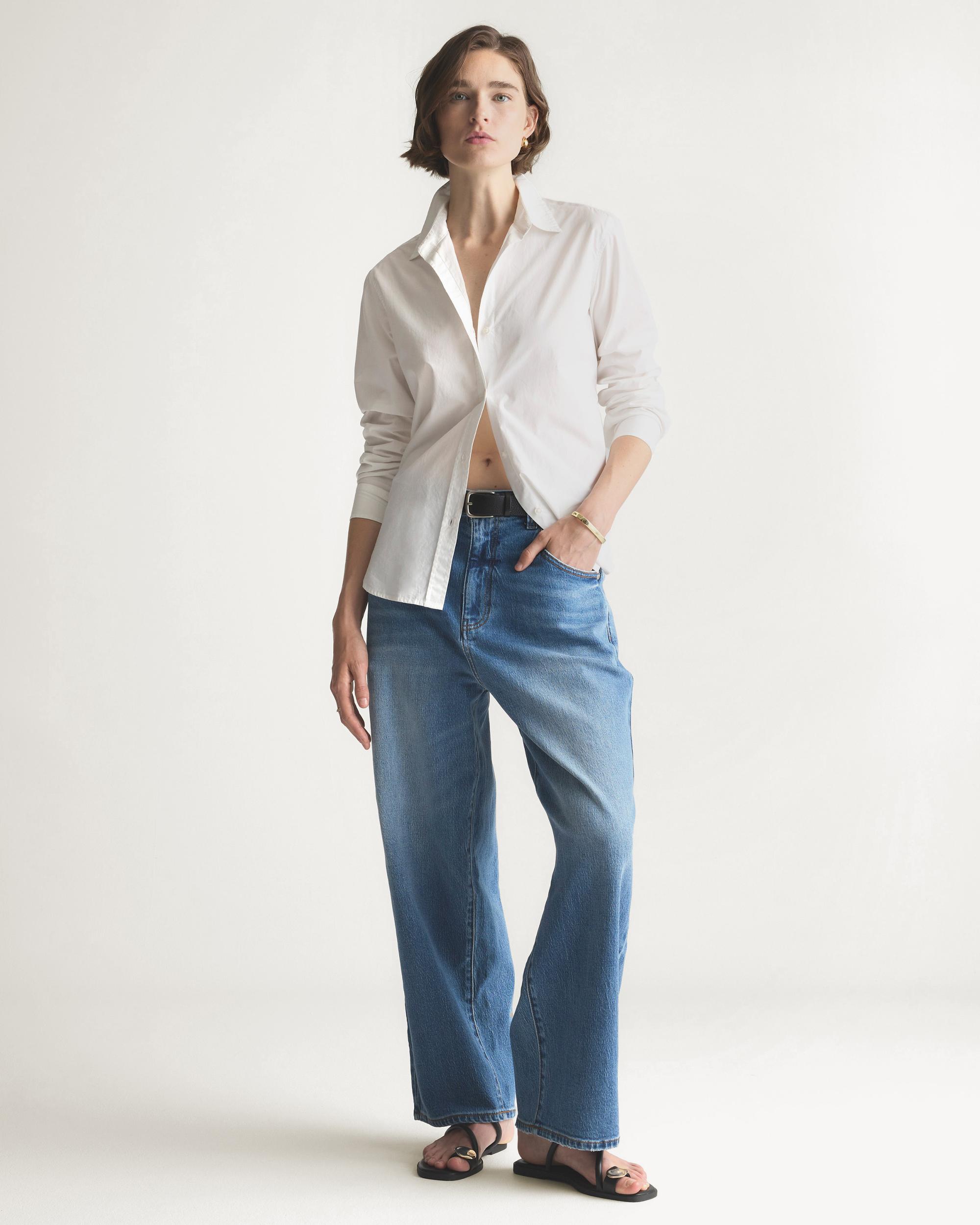 Quince | Women's Poplin Long Sleeve Shirt Organic Cotton Product Image