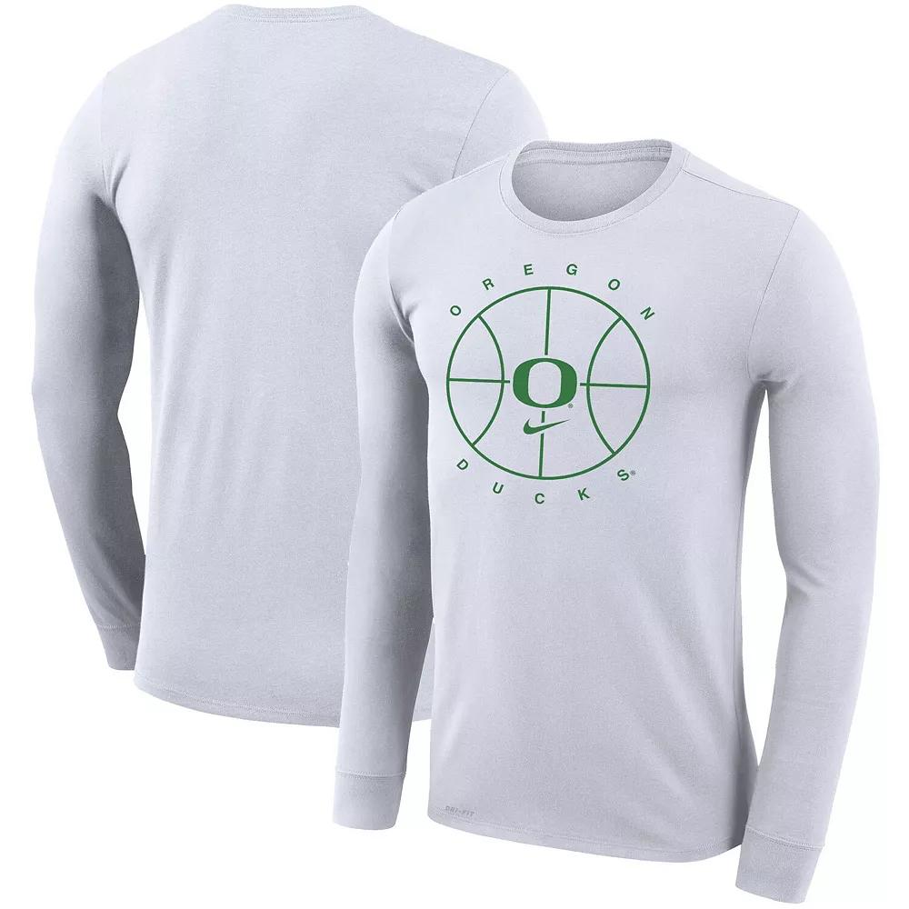 Men's Nike White Oregon Ducks Basketball Icon Legend Performance Long Sleeve T-Shirt at Nordstrom, Size X-Large Product Image
