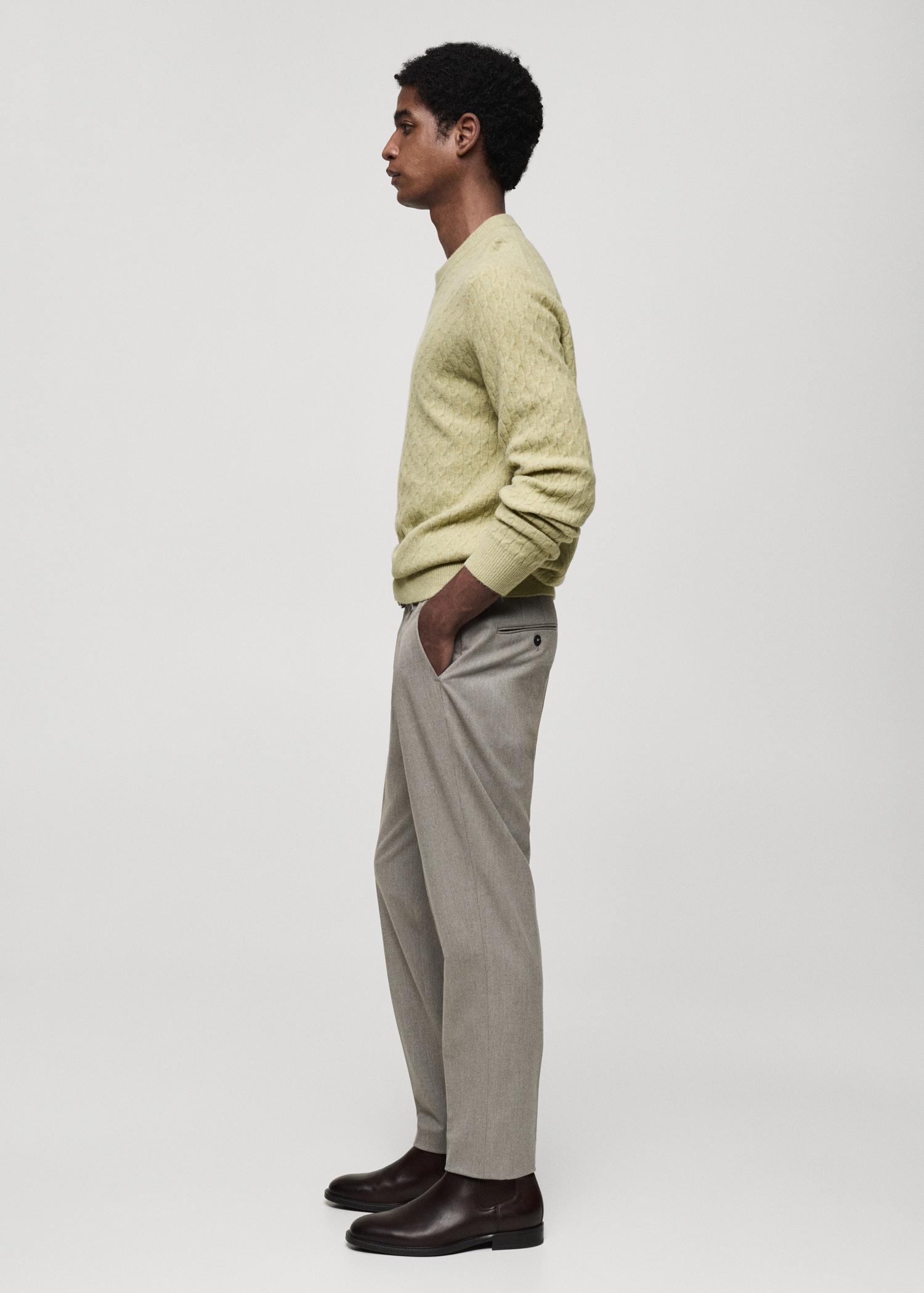 Braided knitted sweater - Men | MANGO USA Product Image