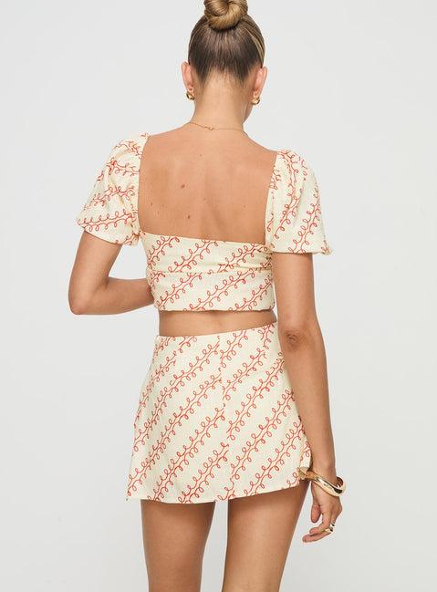 Adios Linen Blend Skort Multi Product Image