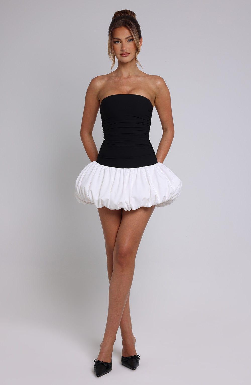 Gemma Mini Dress - Black/White Product Image