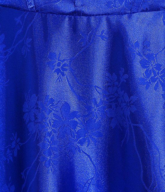 B. Darlin Floral Satin Jacquard Tie Strap Dress Product Image