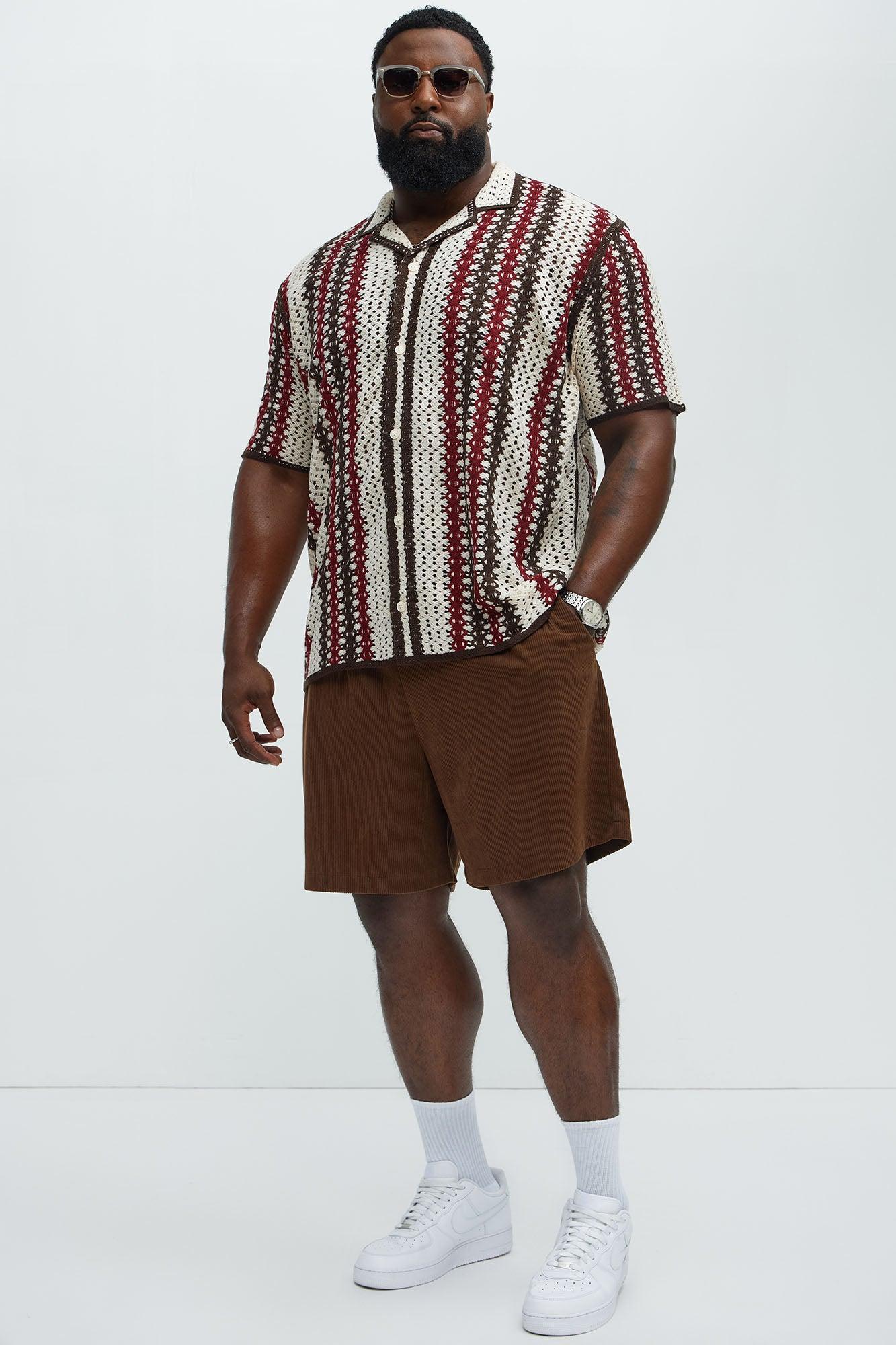 Beau Relaxed Corduroy Shorts - Brown Product Image
