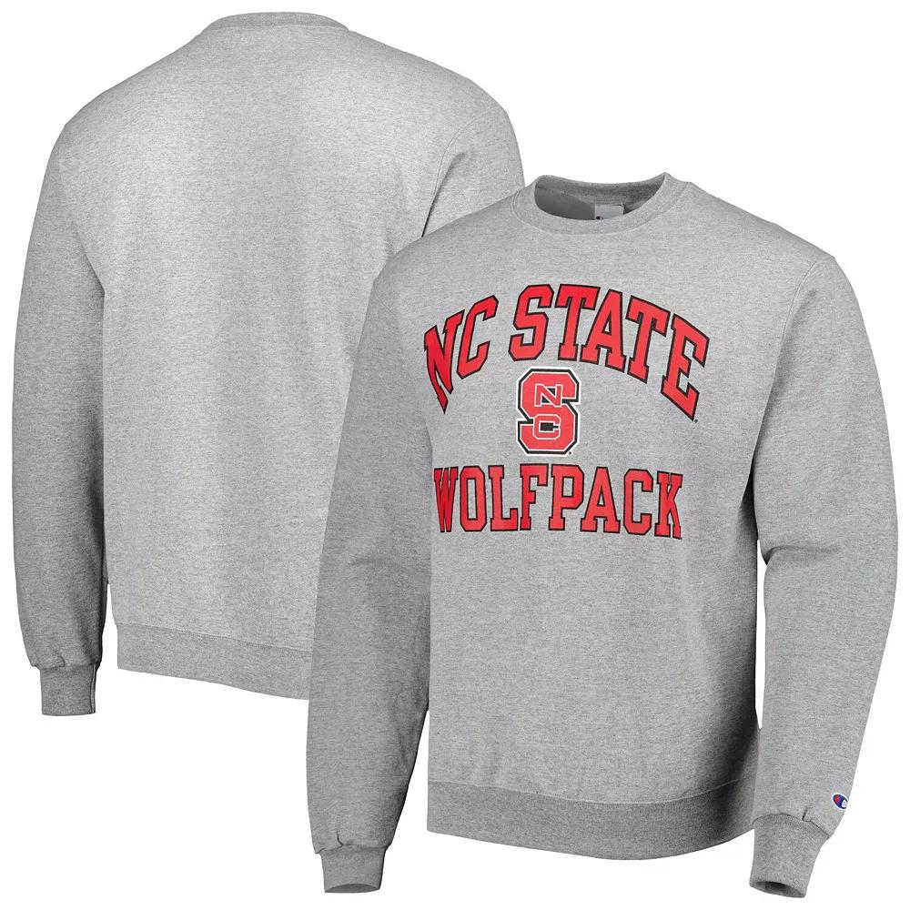 Men's Champion Heather Gray NC State Wolfpack High Motor Pullover Sweatshirt,  Product Image
