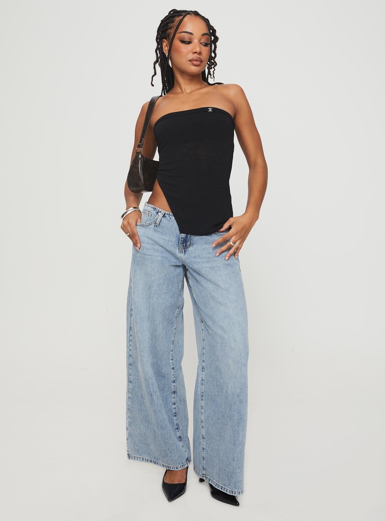 Chardonay Strapless Top Black Product Image