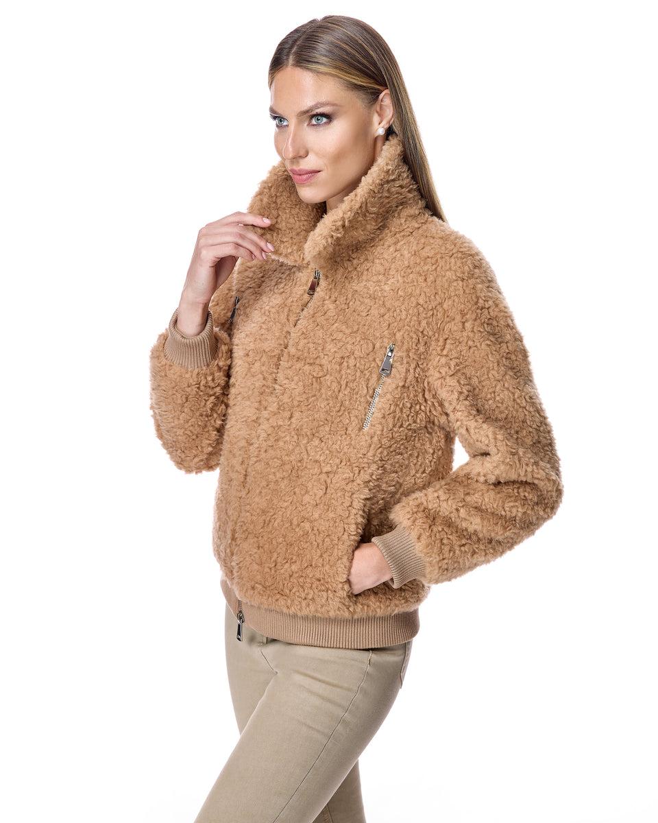 Maximilian Julia & Stella Lamb's Wool Bomber Jacket Product Image