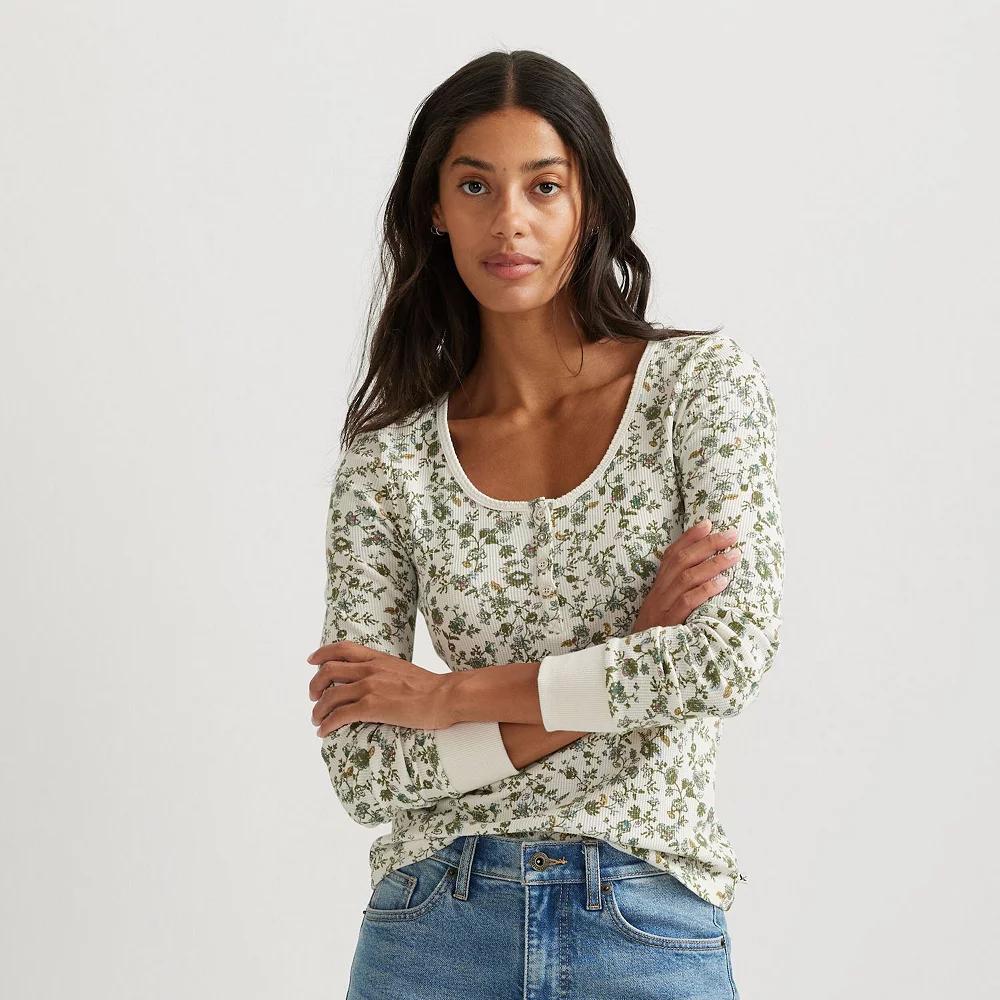 Women's Eddie Bauer Thermal Long Sleeve Henley,  Product Image