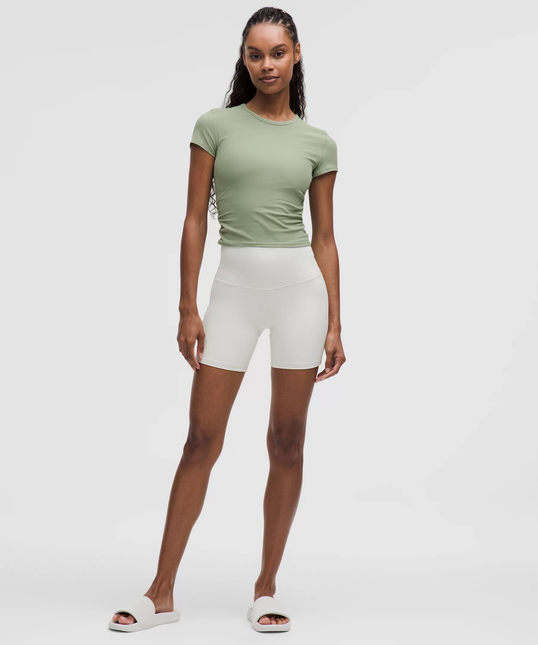 All It Takes Back-Twist Ribbed Short-Sleeve Shirt Product Image