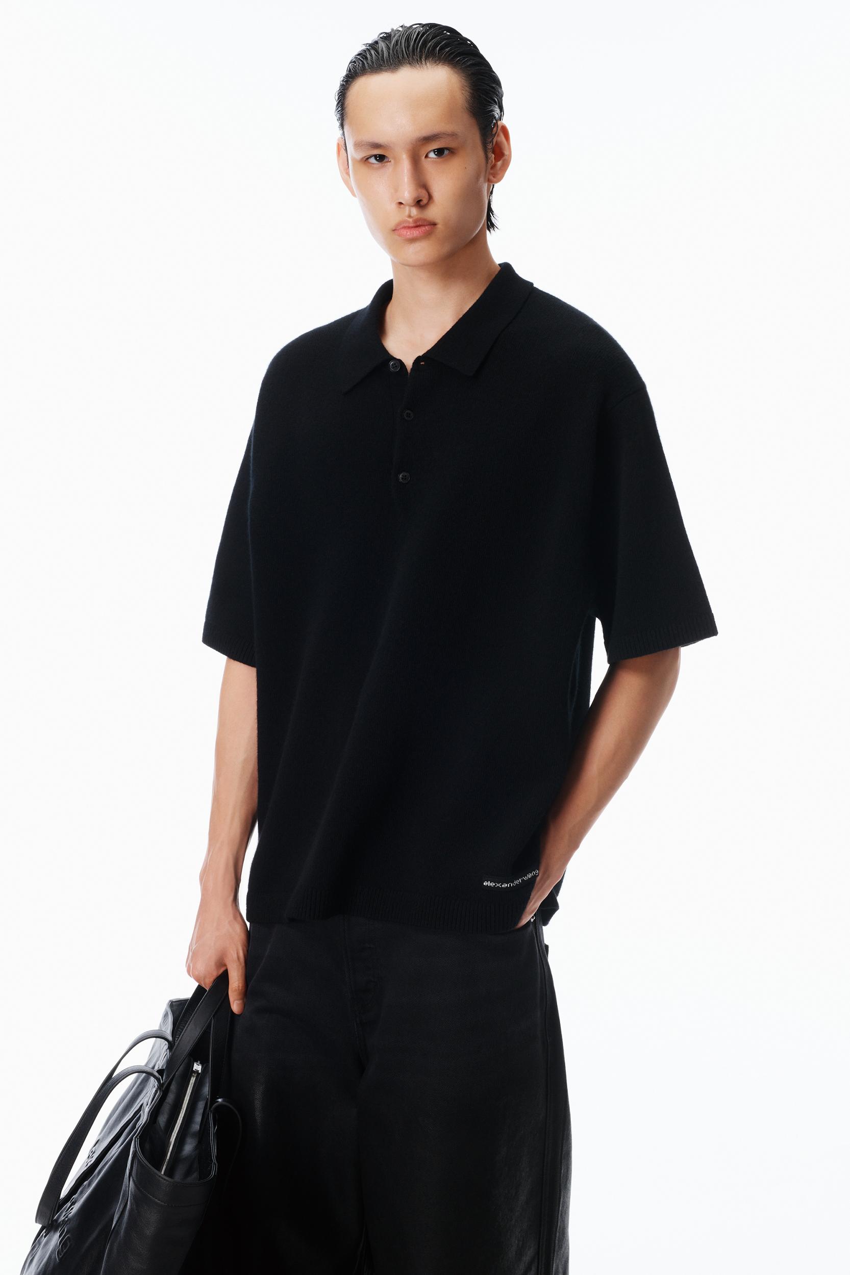 Wool Polo Shirt Product Image