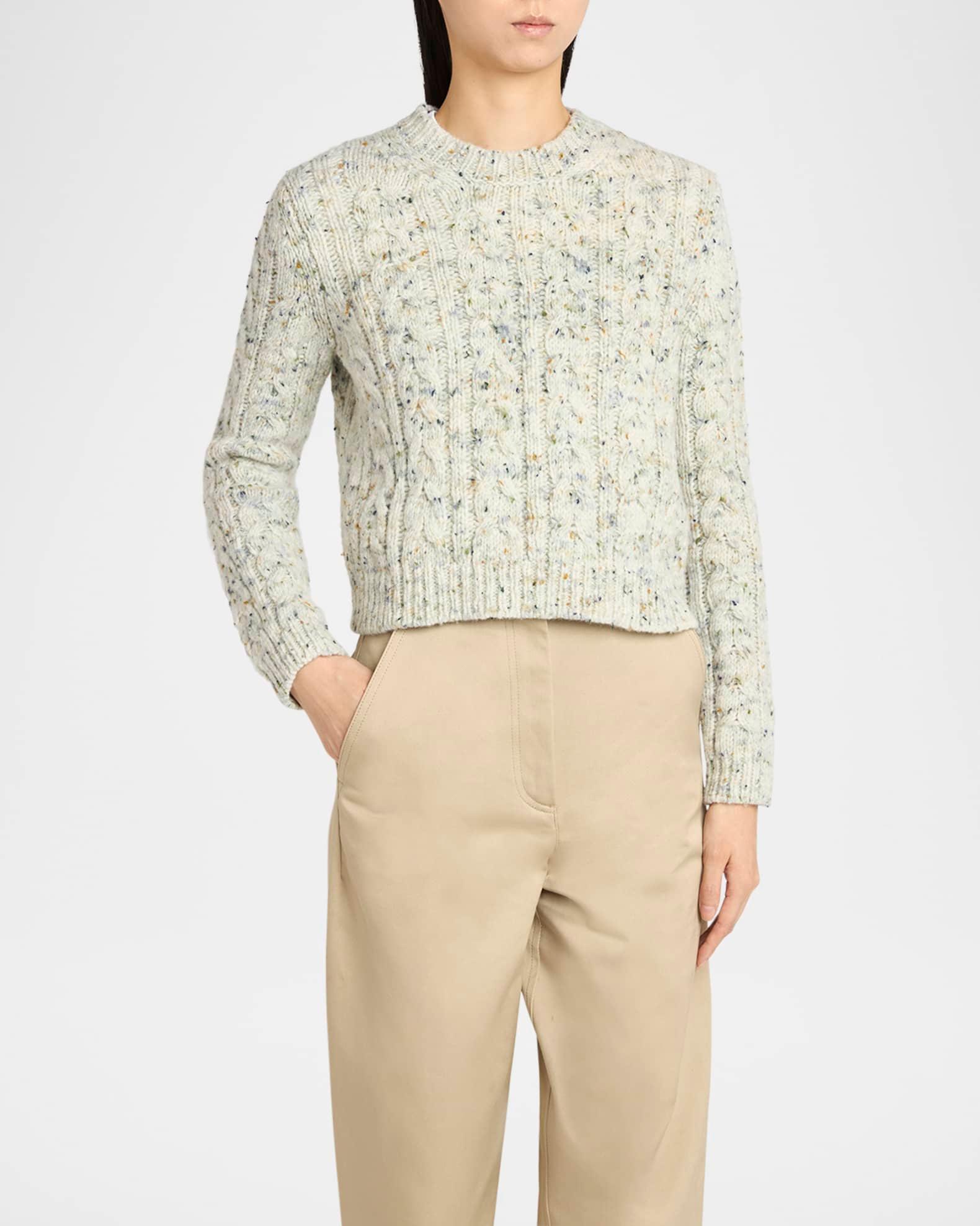 Cable-Knit Crewneck Sweater Product Image