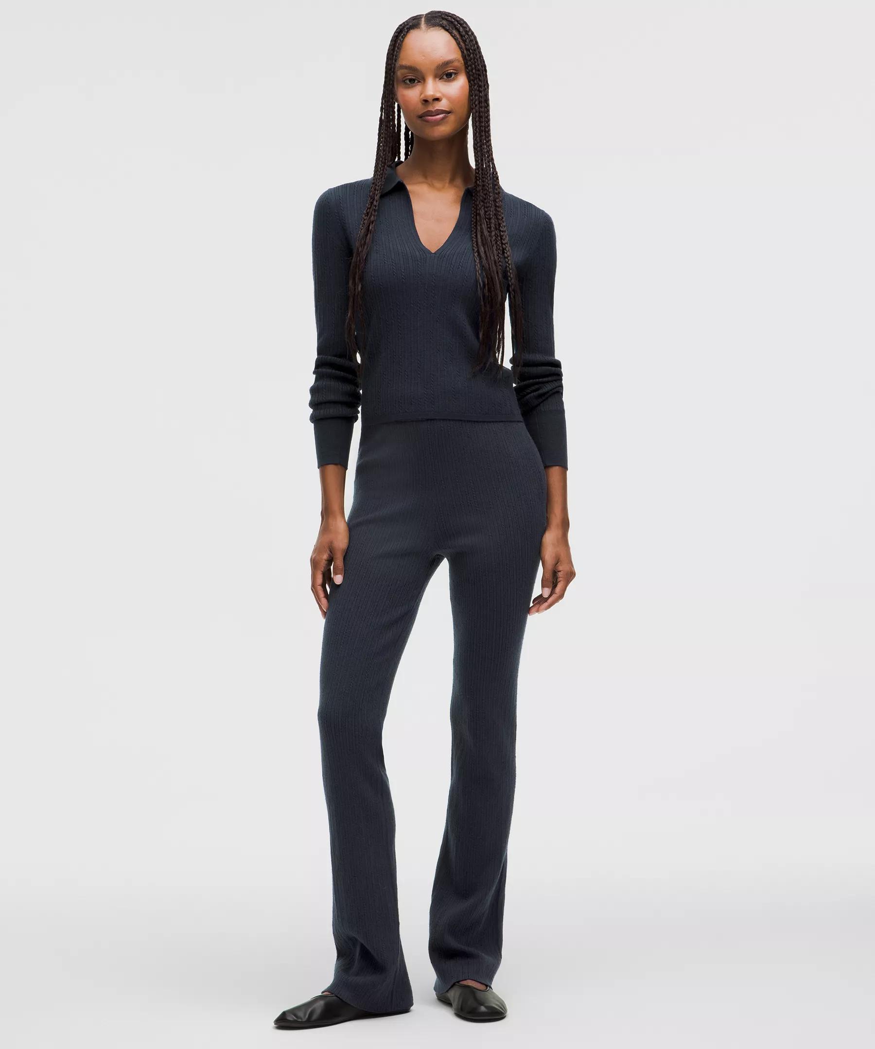 Ribbed Merino Wool-Blend Pant Product Image