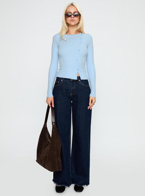 Passoni Long Sleeve Top Blue Product Image