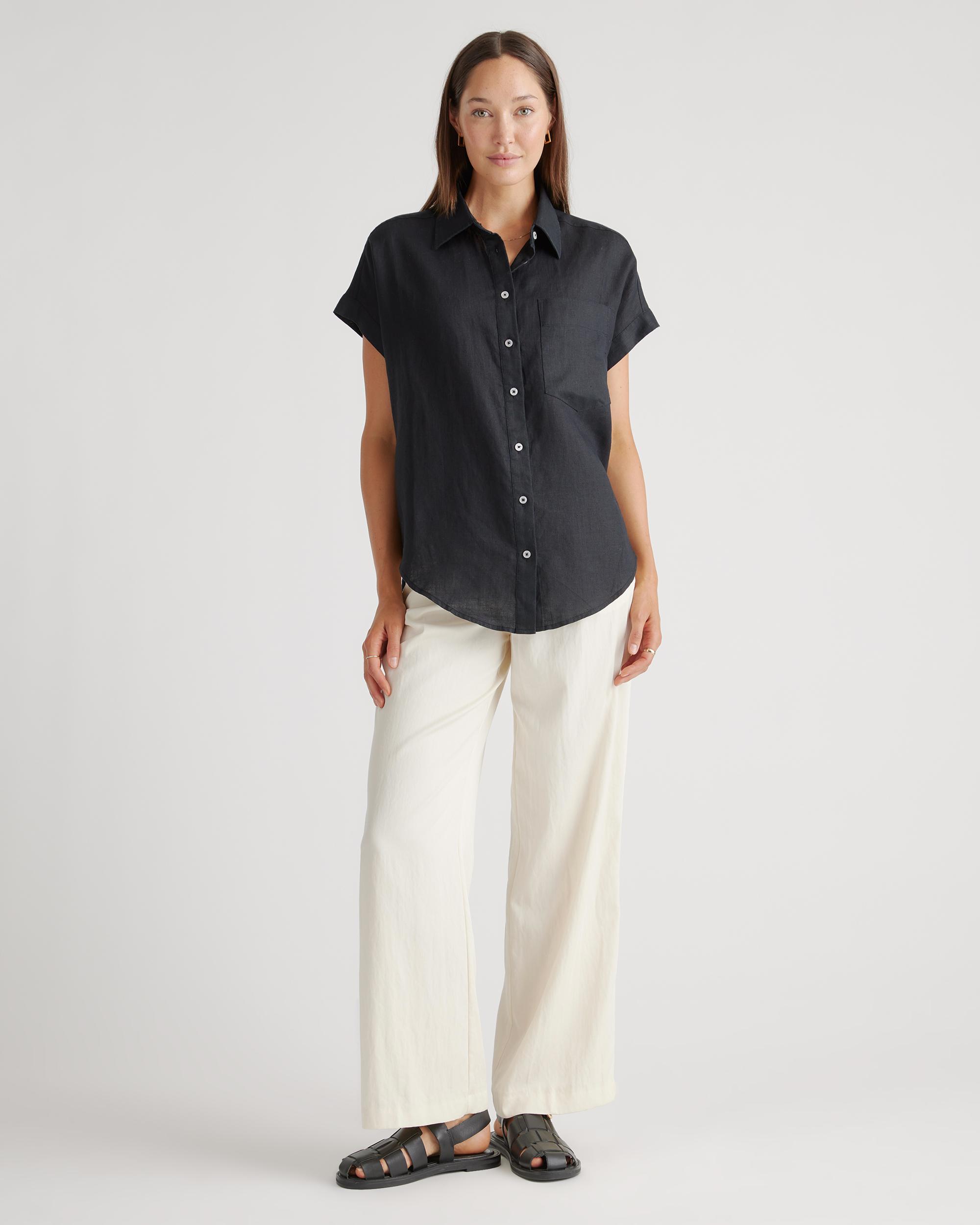 Quince | Women's 100% European Linen Camp Shirt Size XS Product Image