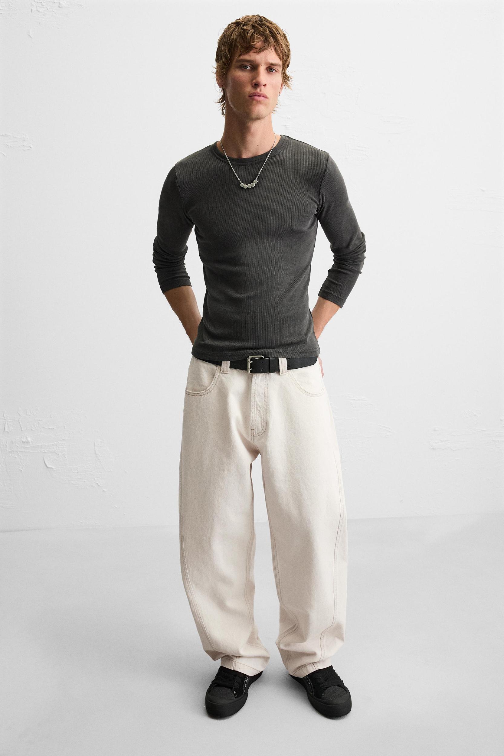SEAMED BAGGY FIT JEANS Product Image