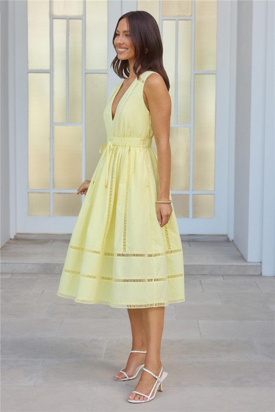 Golden Hour Magic Midi Dress Yellow Product Image