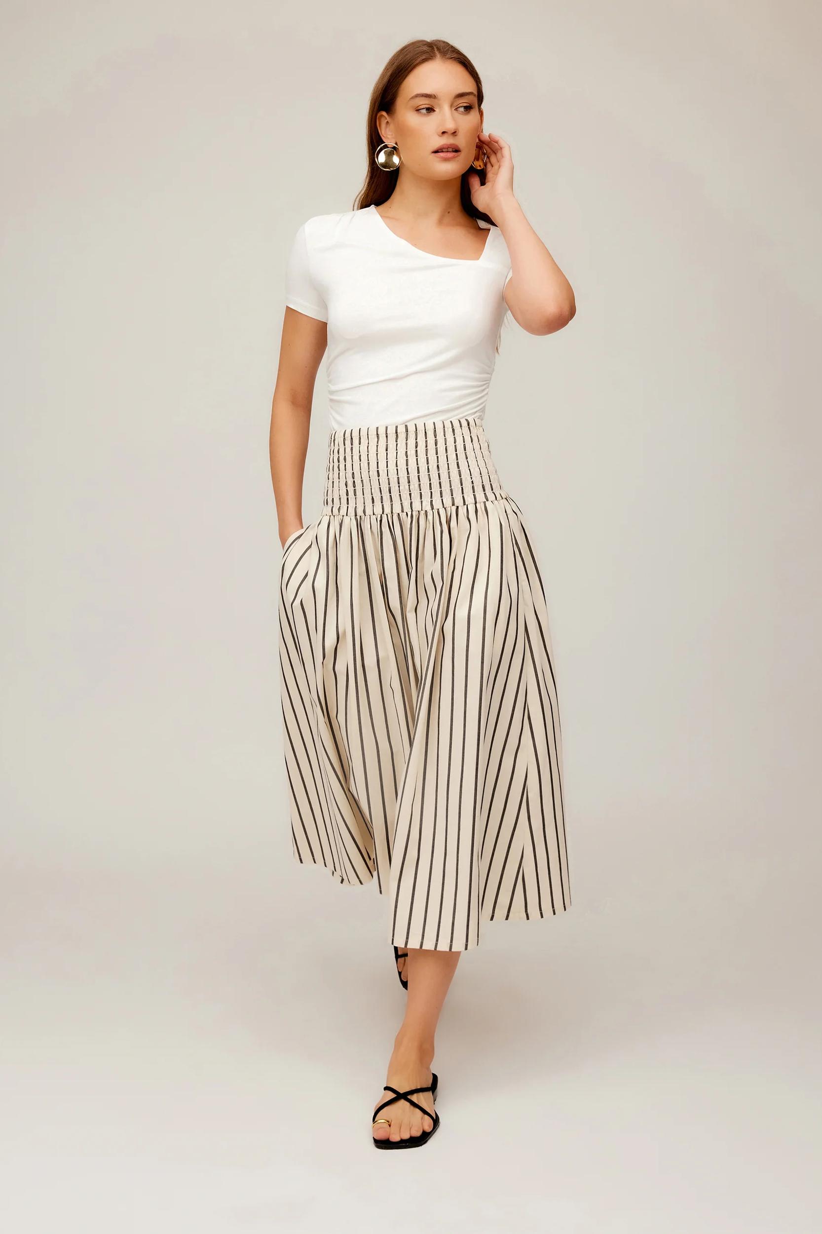 Rhea Stripe Skirt Product Image