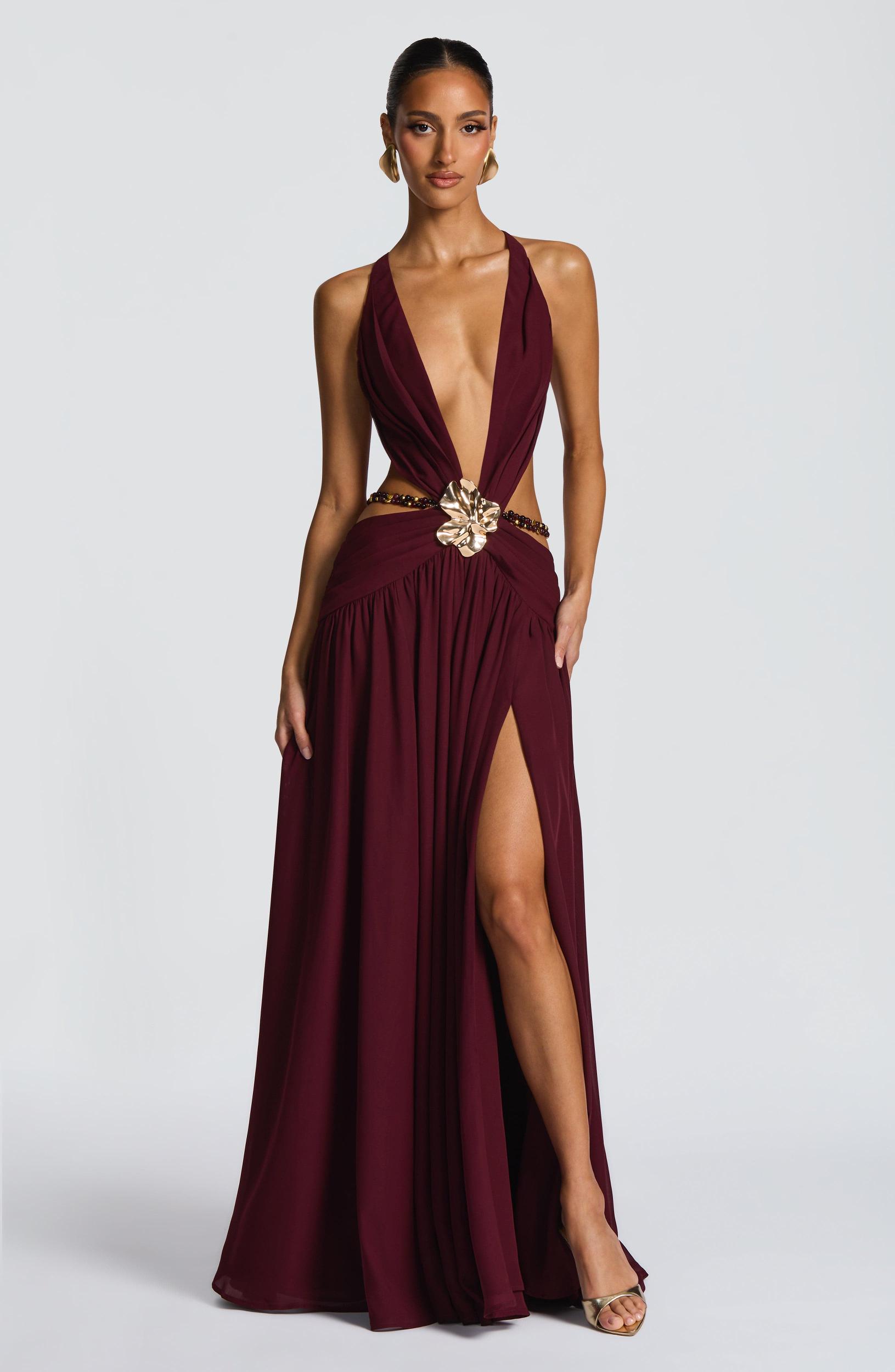 Indianna Maxi Dress - Cherry Lacquer Product Image