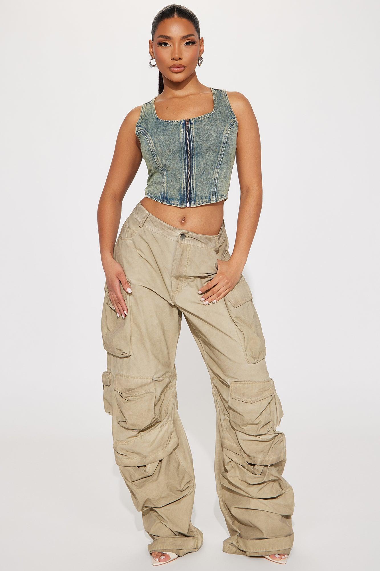 Gemini Washed Denim Top - Vintage Wash Product Image