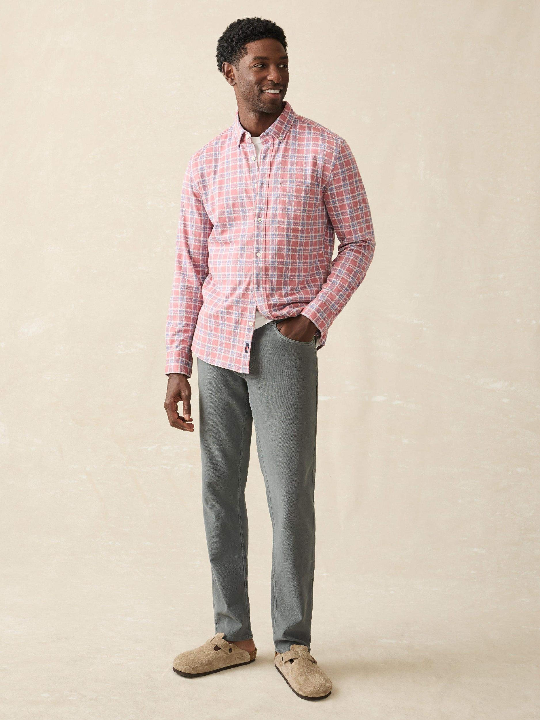 Coastline Knit Shirt - River Rose Plaid Male Product Image