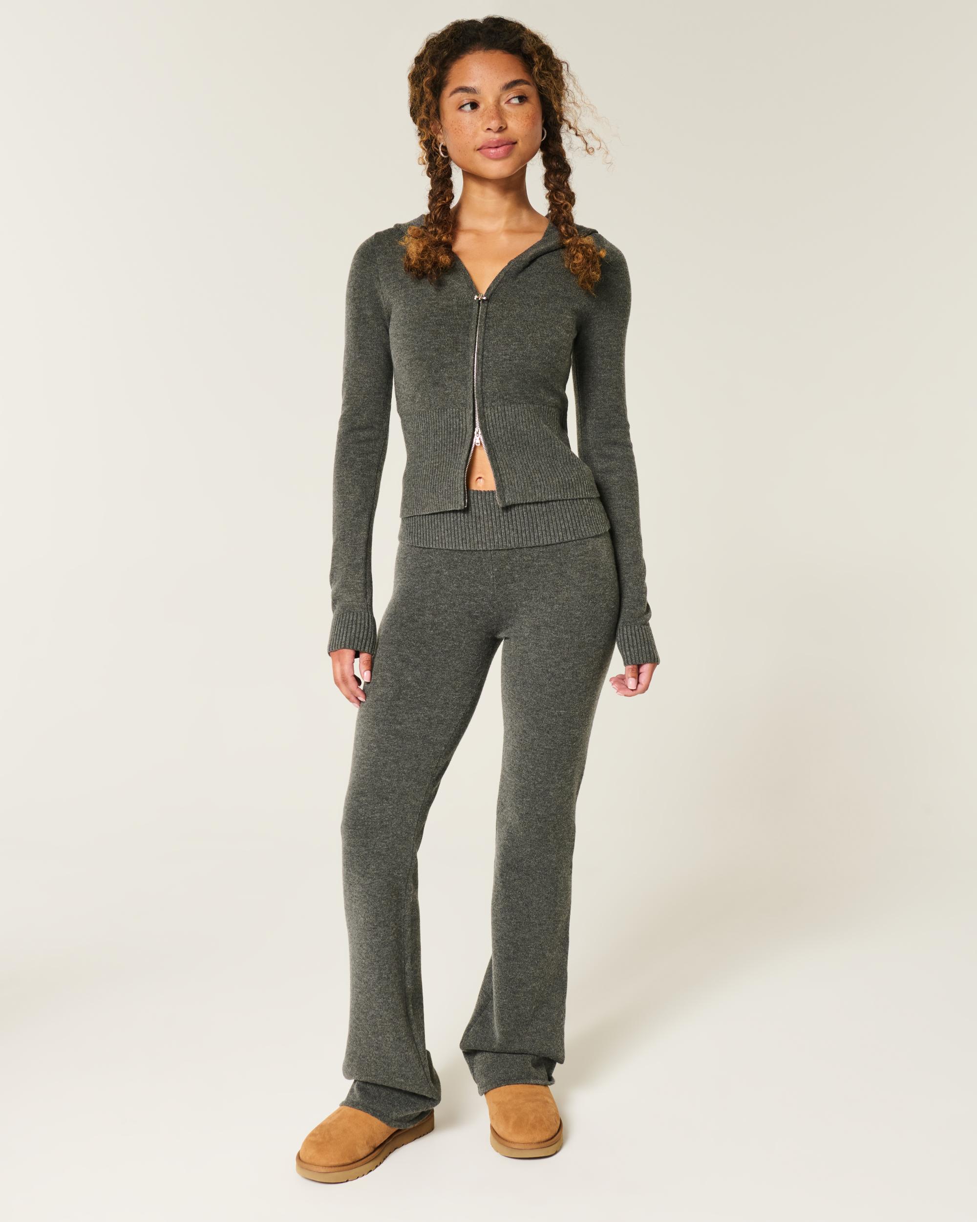 Gilly Hicks Sweater-Knit Foldover Waist Boot Pants Product Image