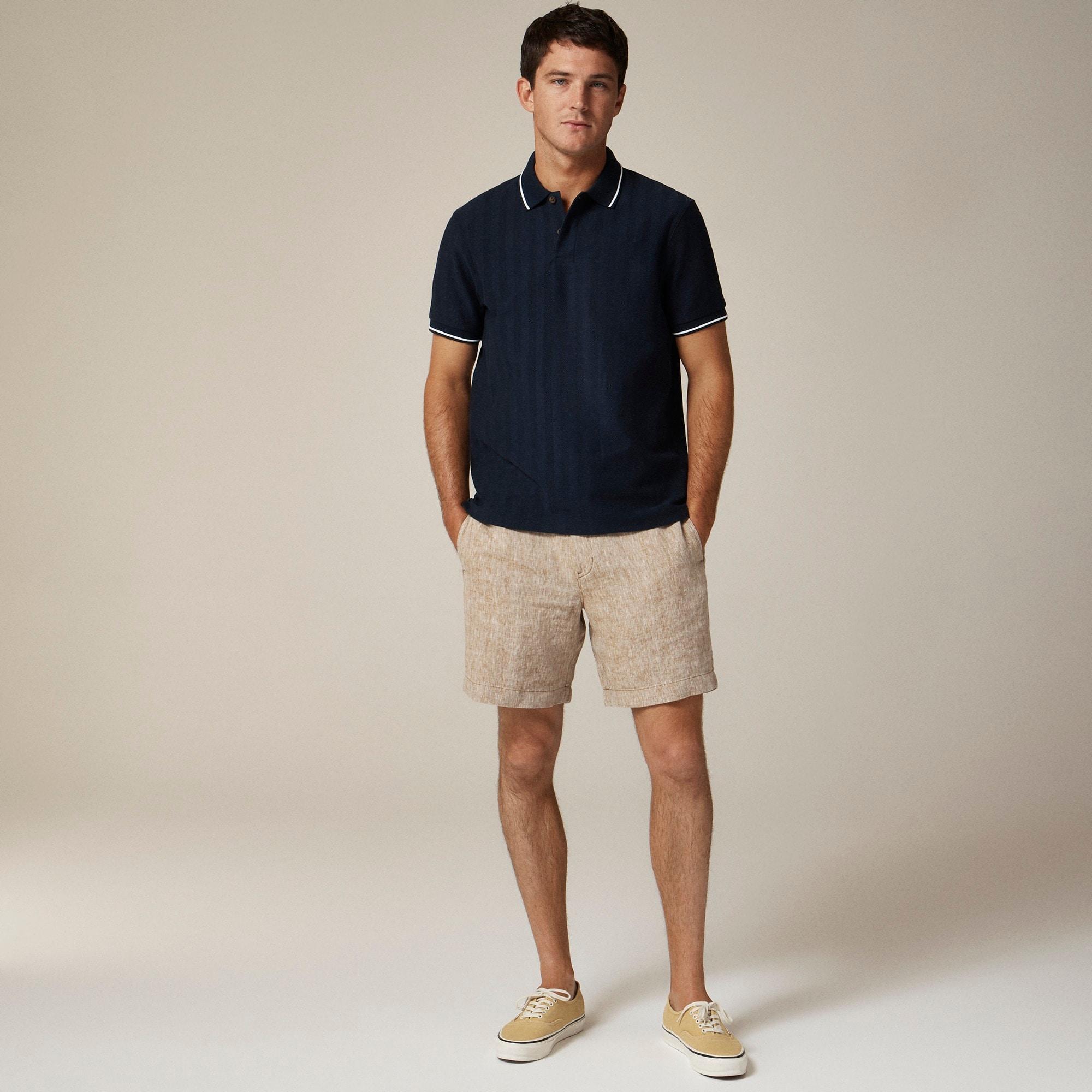 Cotton herringbone tipped polo shirt Product Image