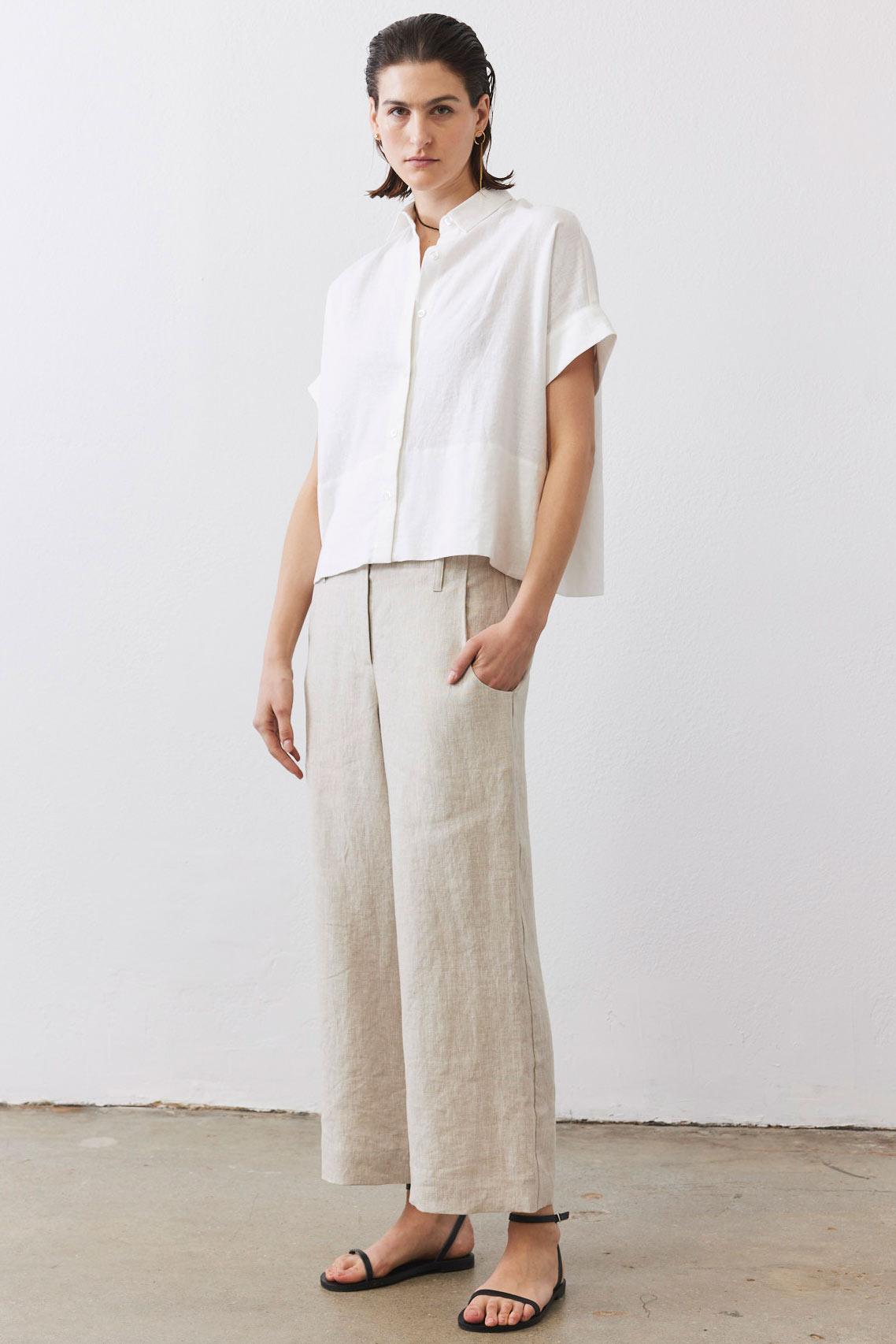 Linen A-Line Pants Product Image
