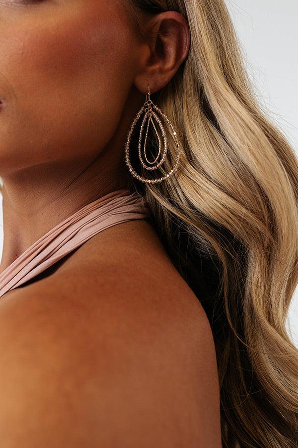 Peony Please Earrings In Gold Product Image