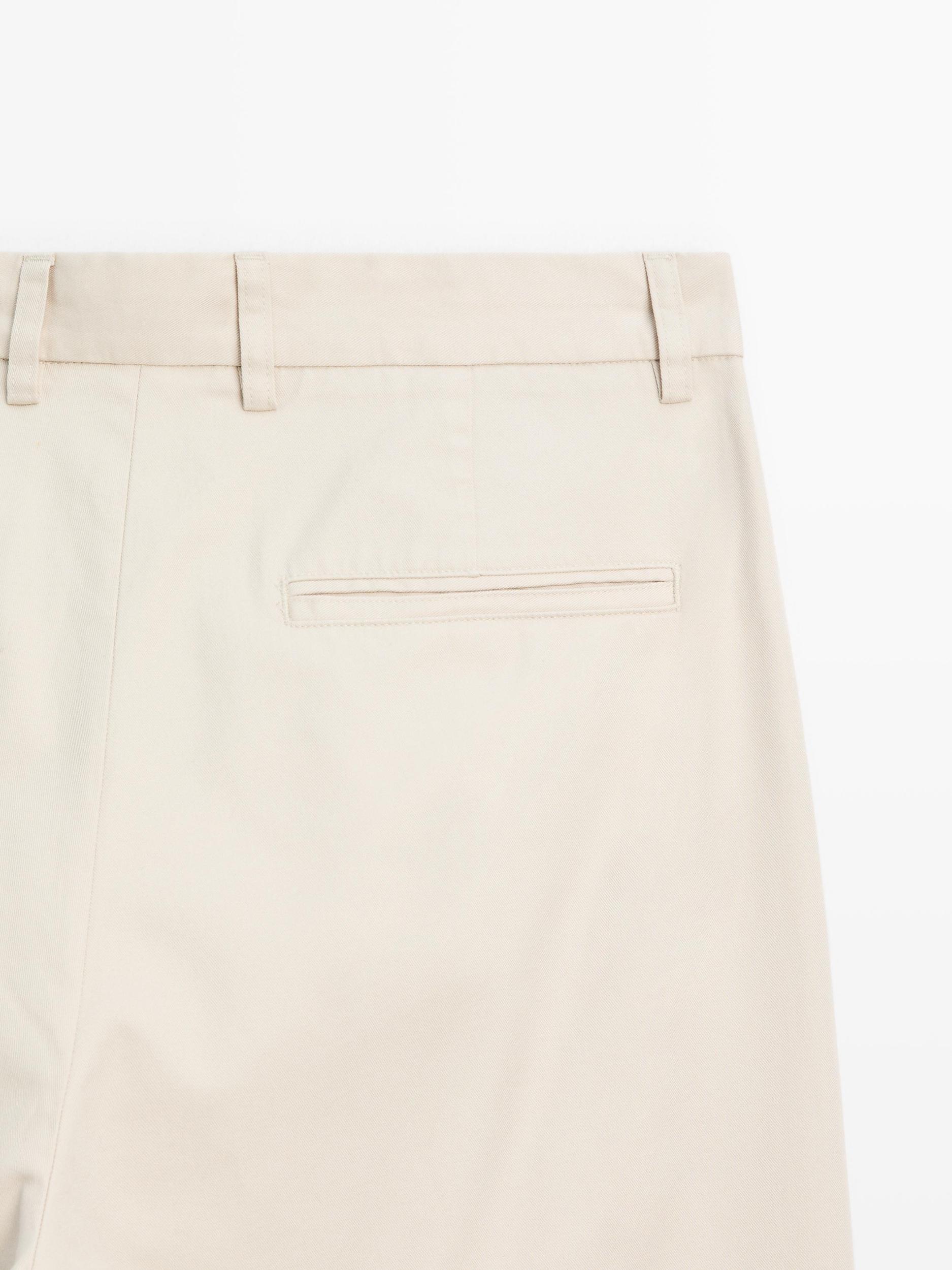 100% cotton relaxed fit trousers Product Image