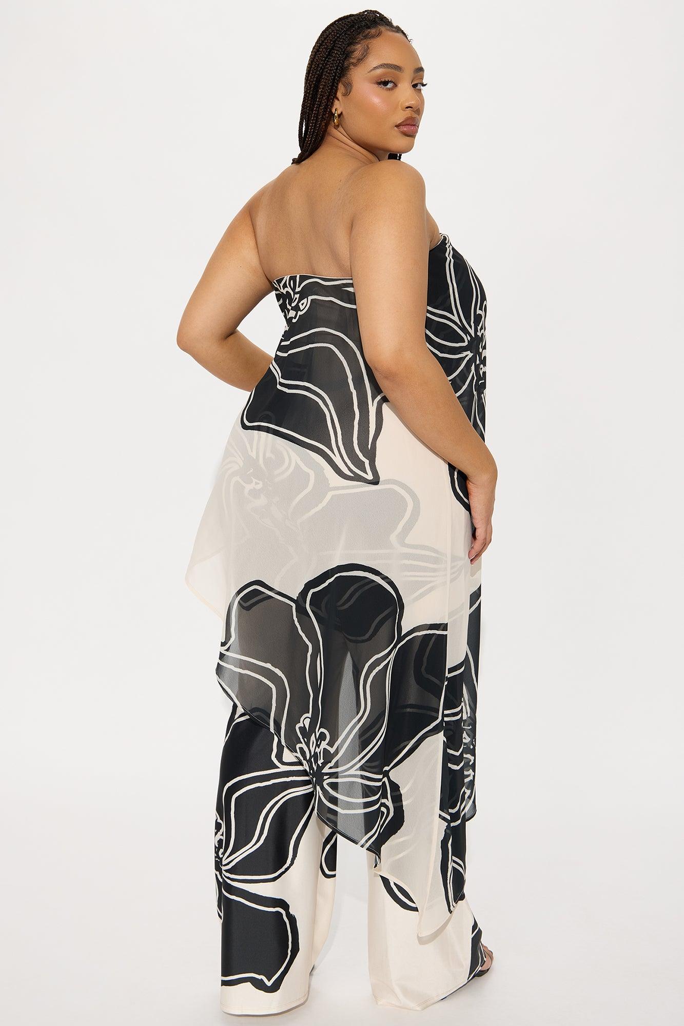 Mia Flowy Floral Jumpsuit - Ivory/combo Female Product Image