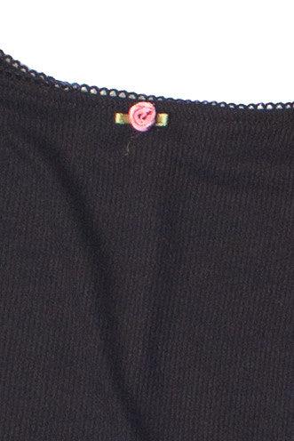 Ribbed Rose Bud Skater Dress Product Image