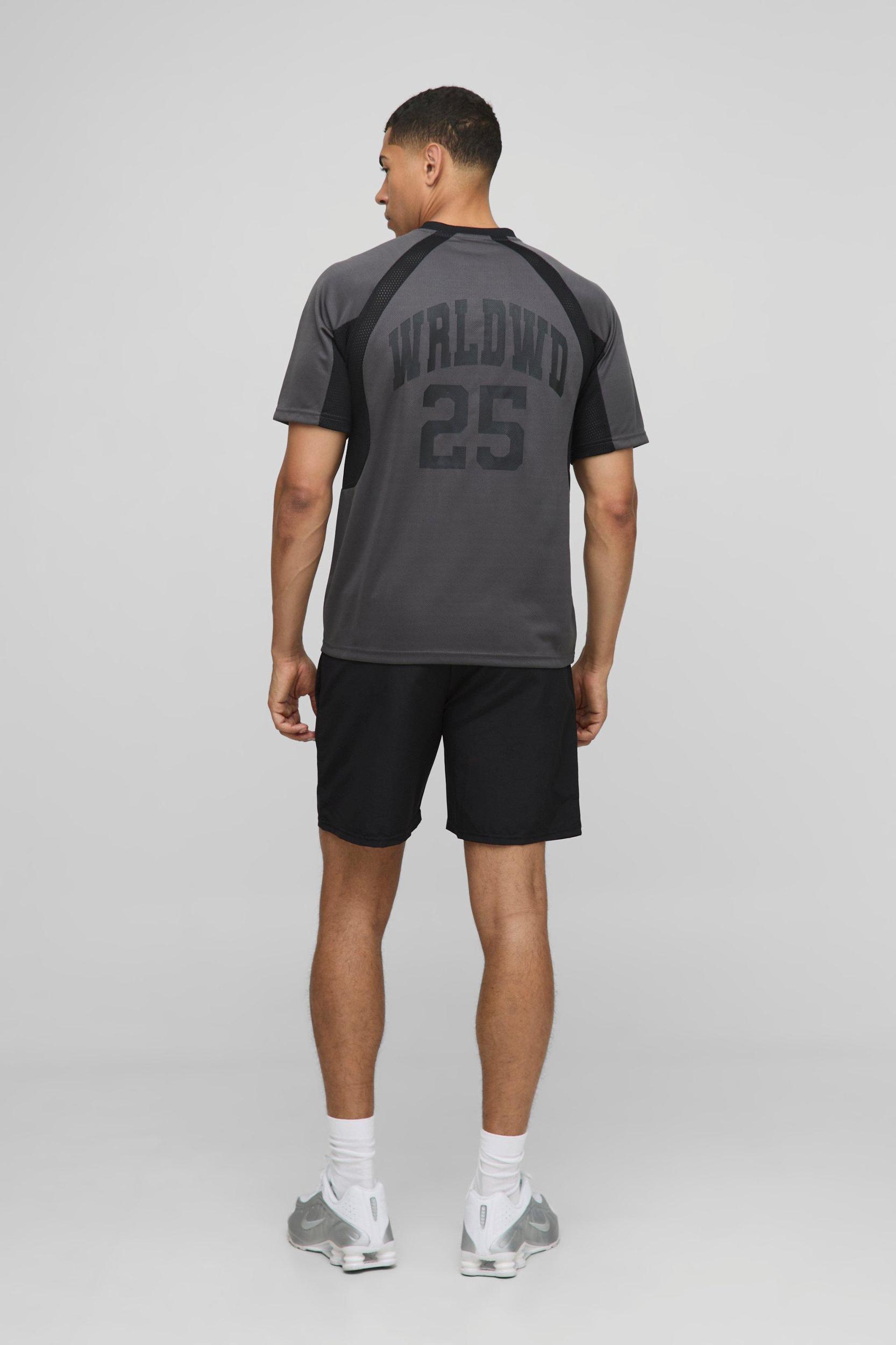 Elasticated Waist Relaxed Crinkle Nylon Striped Shorts | boohooMAN USA Product Image