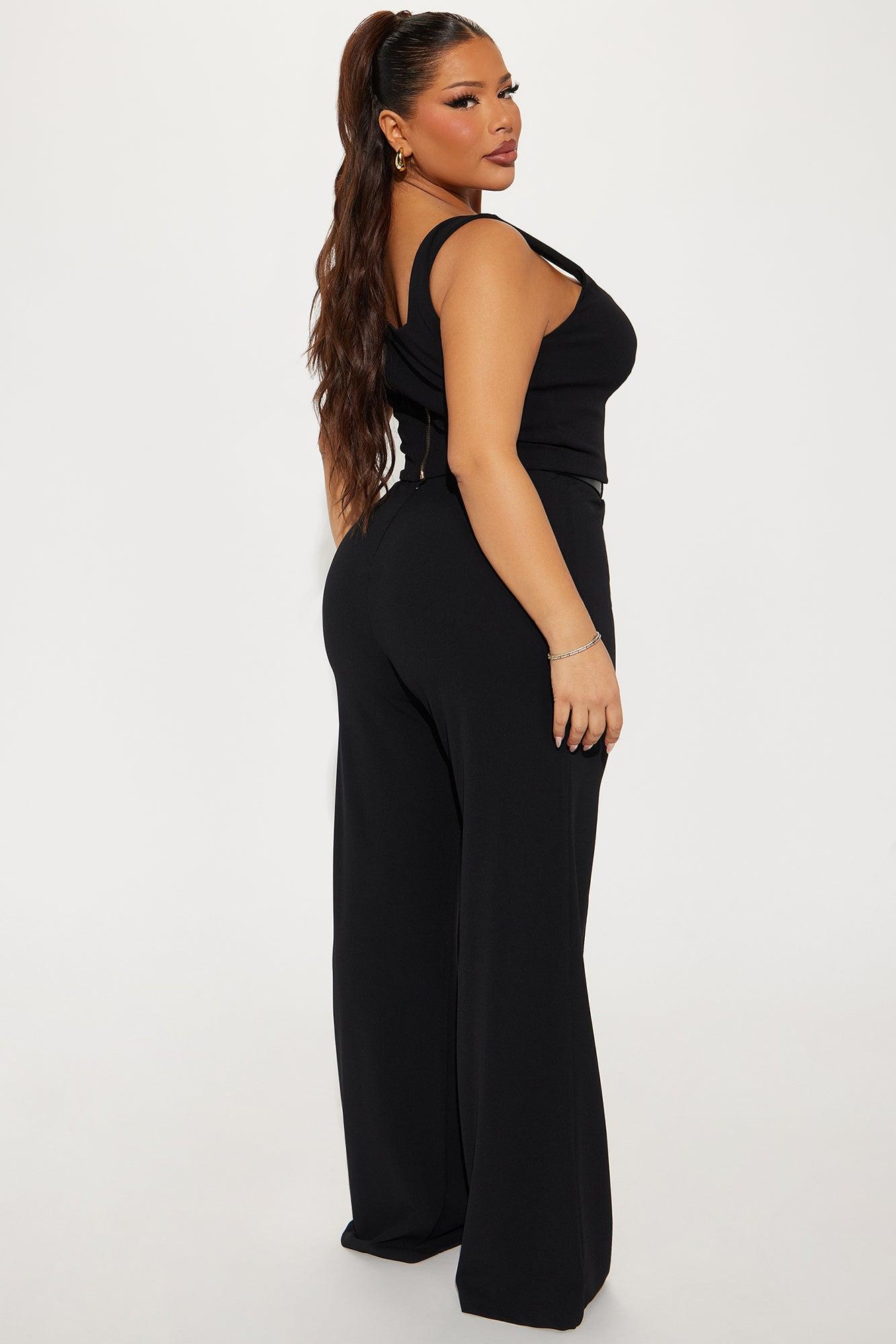 Fernanda Belted Pant Set - Black Product Image