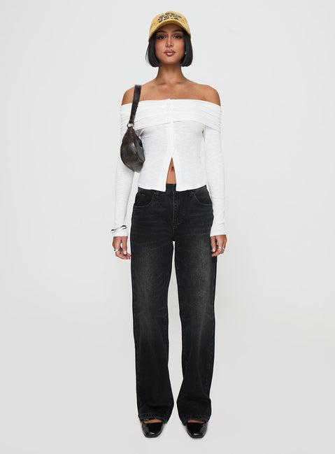 Victorea Off Shoulder Top White Product Image