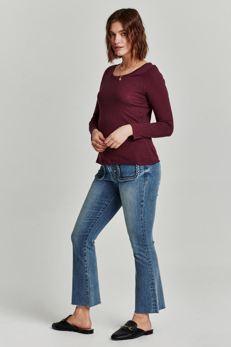 Cassie Long Sleeve Scoop Neck Top Product Image