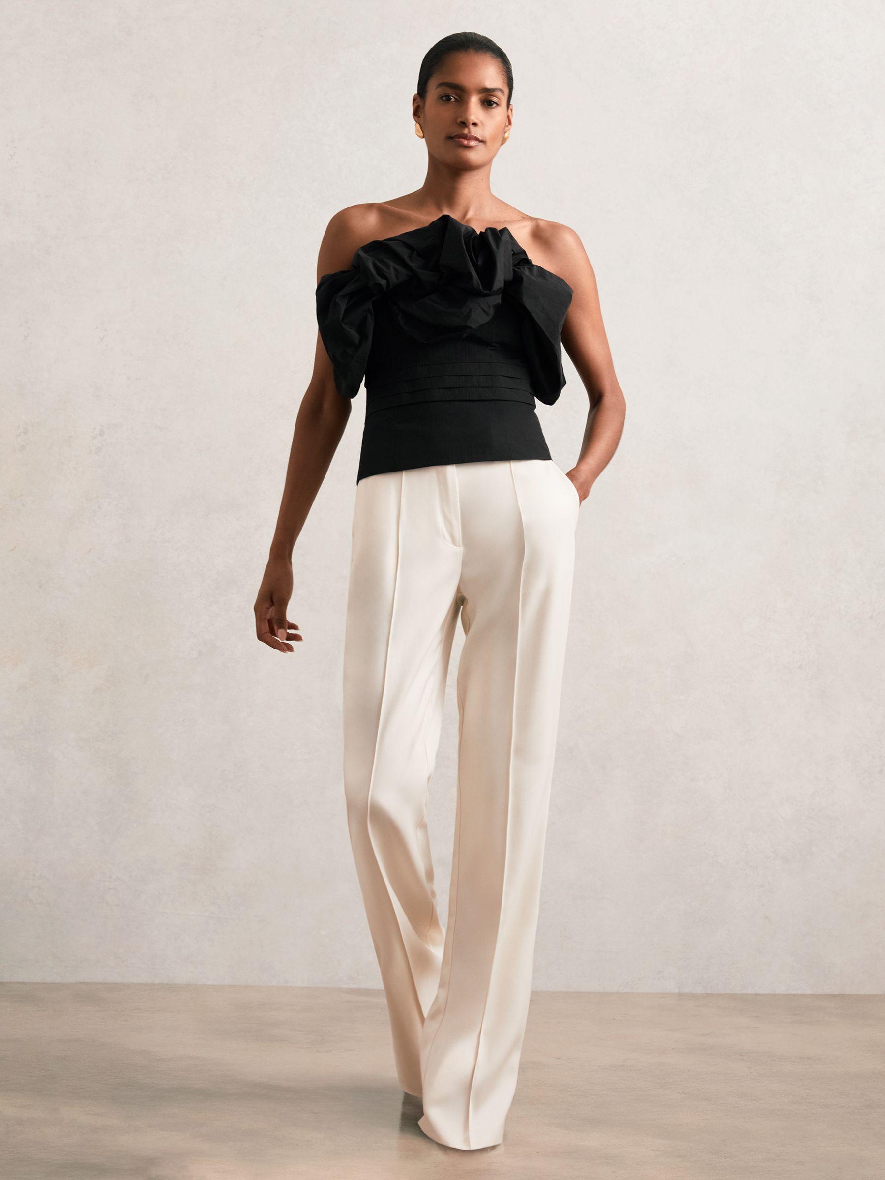 Sculptural Strapless Top in Black Product Image