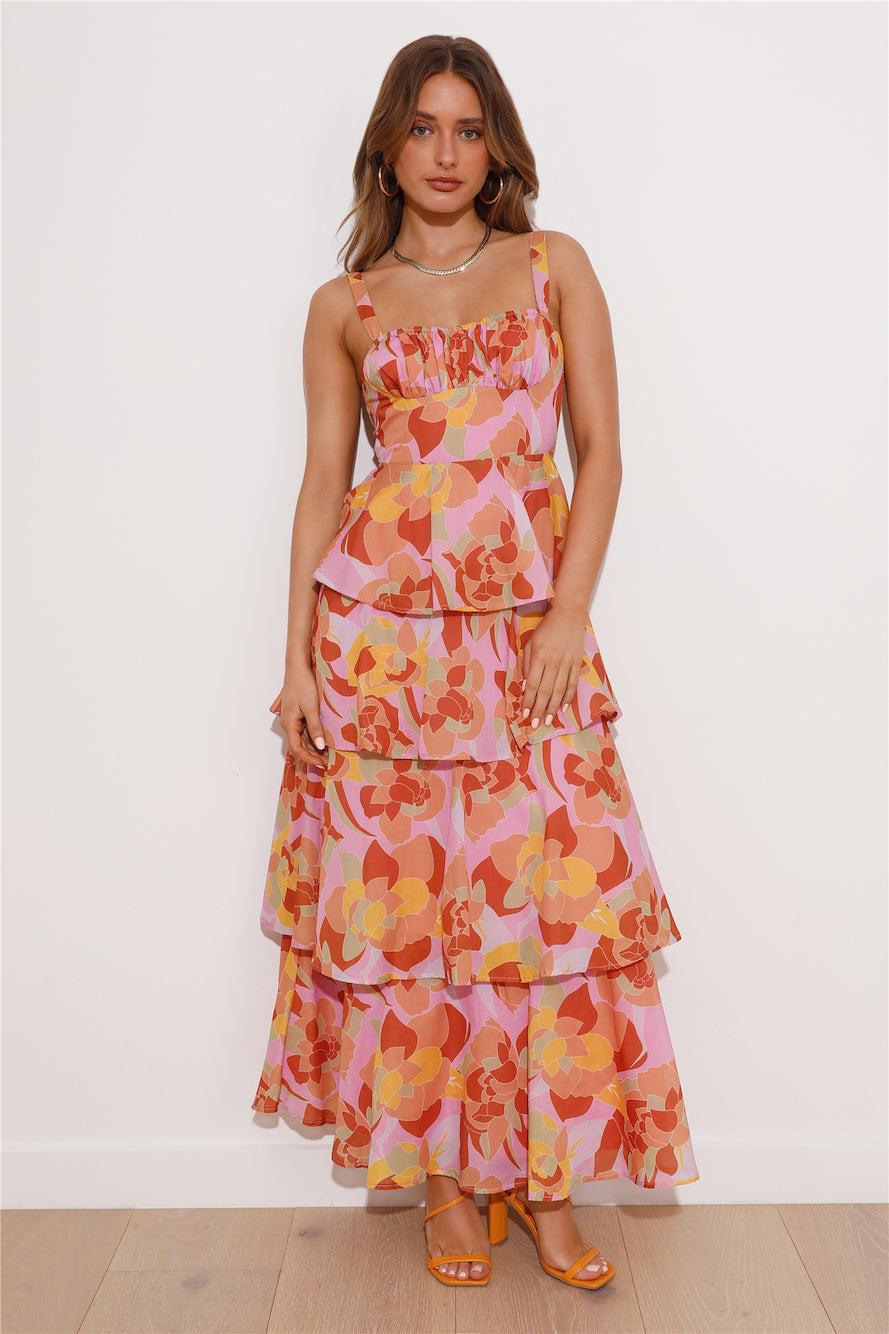 She Found Love Maxi Dress Pink Product Image
