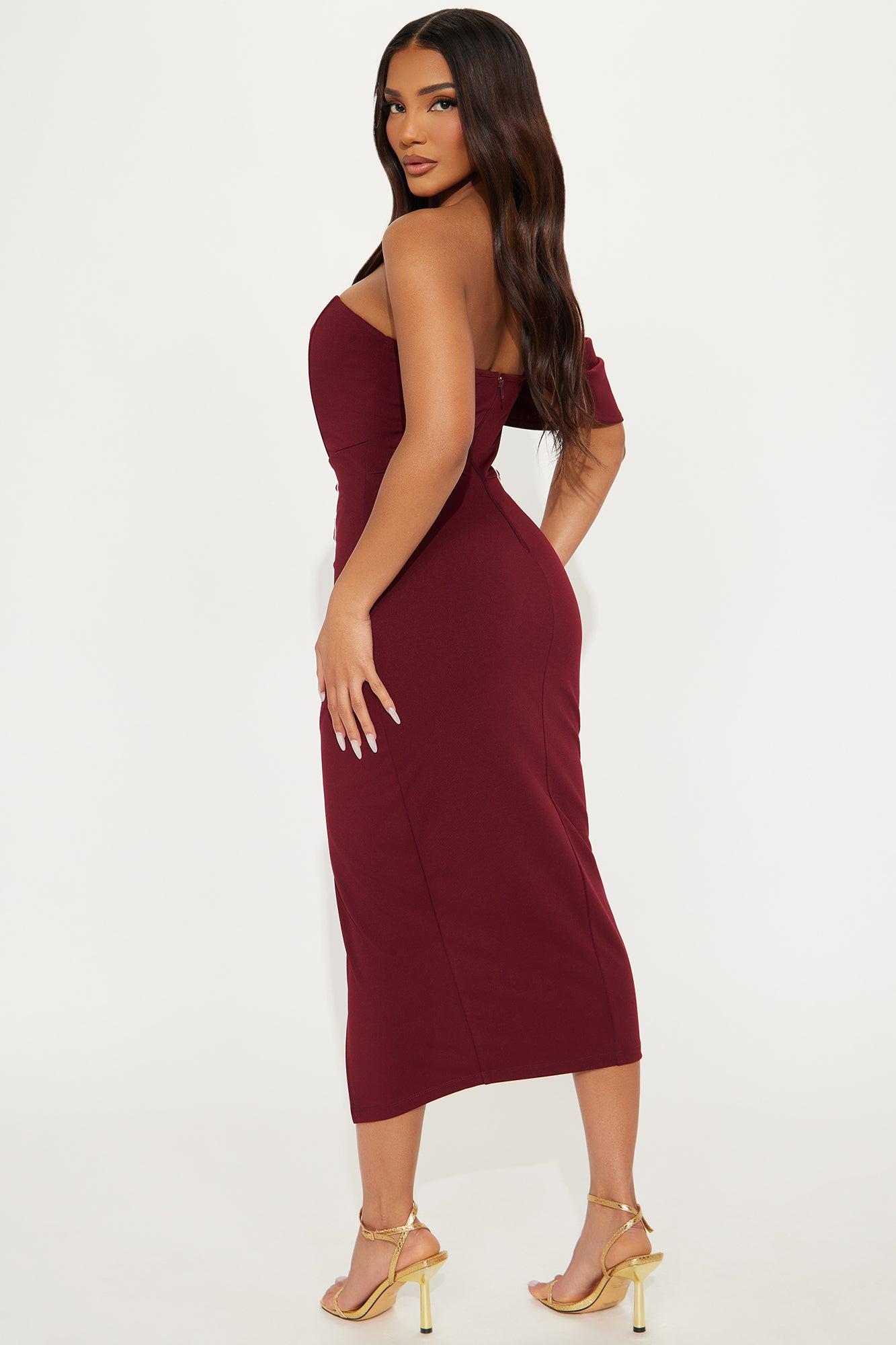 Camilla Midi Dress - Wine Product Image