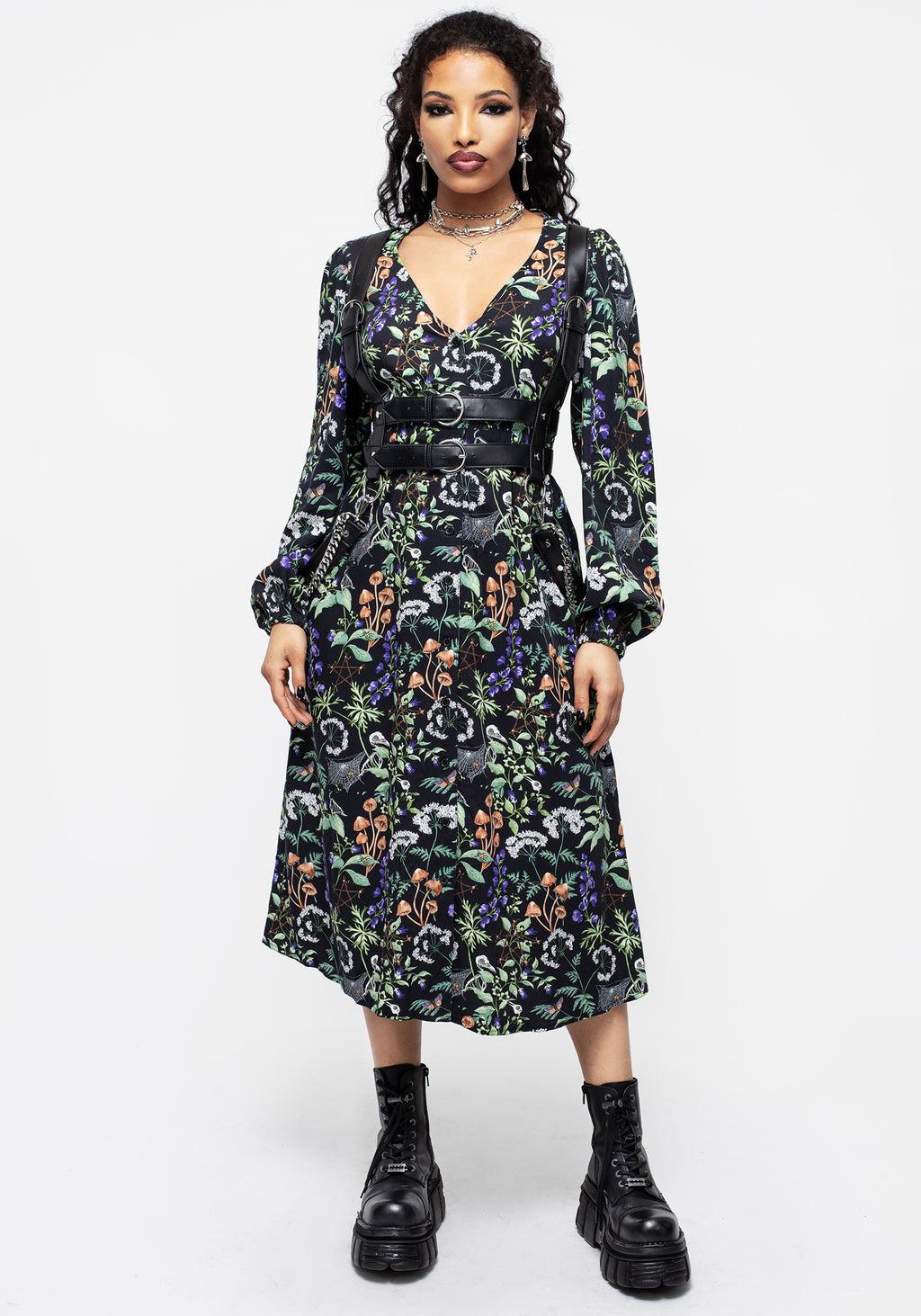 Vesna Button Up Midi Dress Product Image