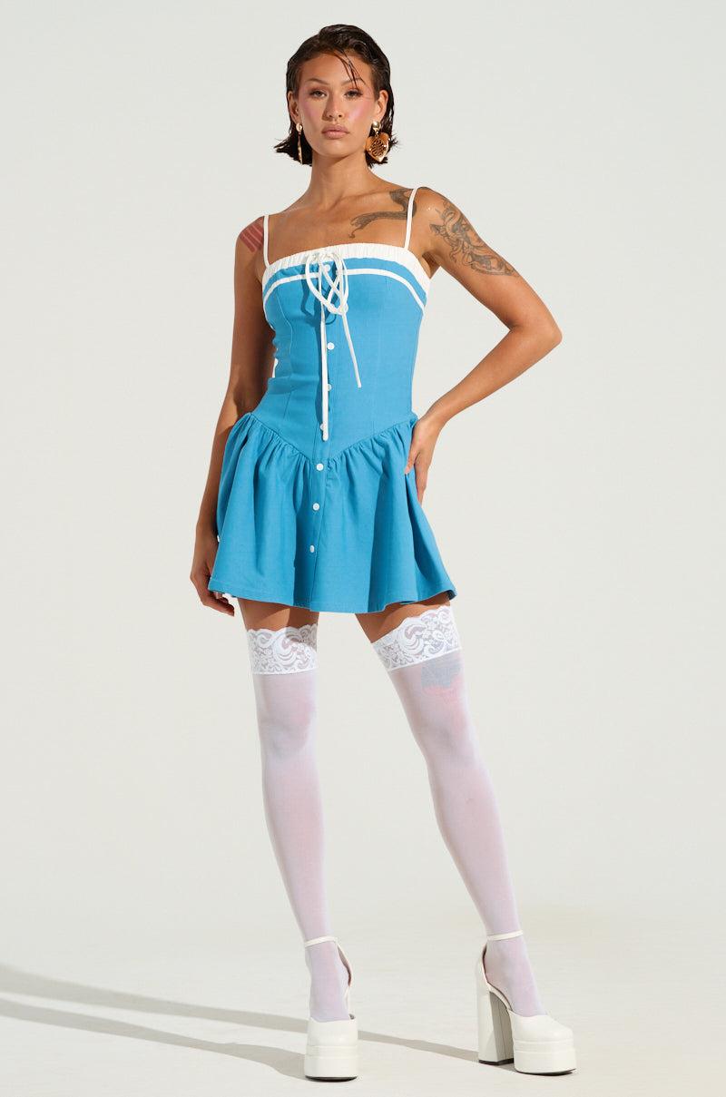 TOO SWEET POPLIN MINI DRESS Product Image
