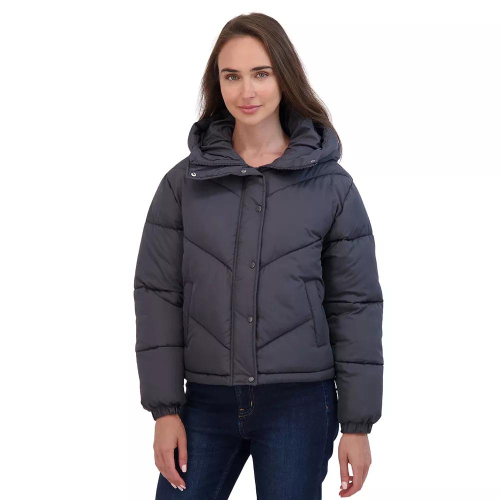 Juniors' Sebby Short Puffer Jacket, Women's,  Product Image