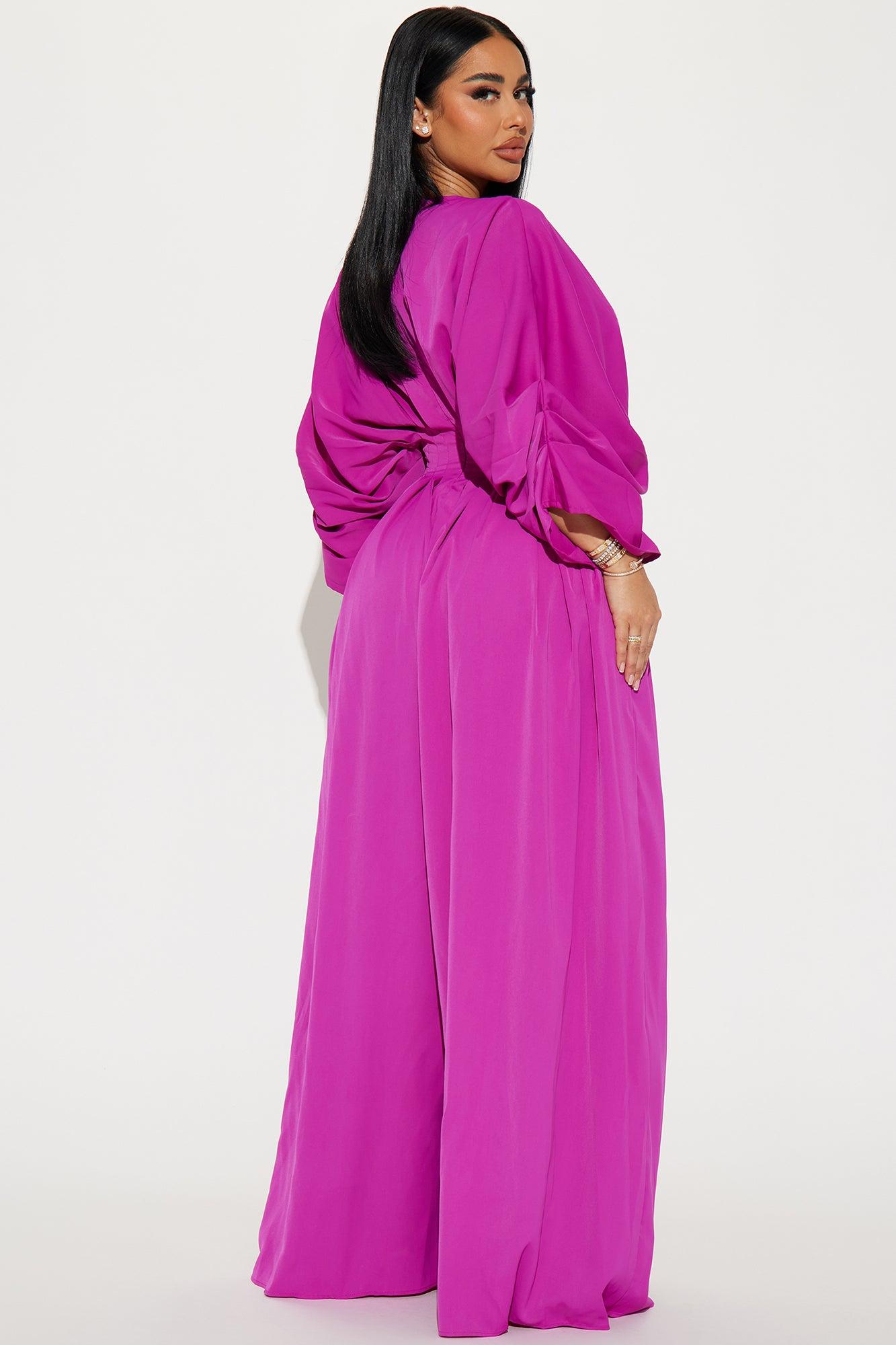 Shout It Out Jumpsuit - Fuchsia Product Image